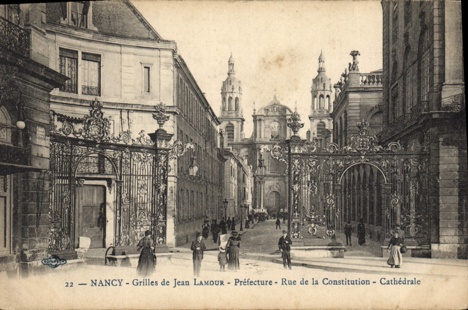 CPA Prefecture Nancy Grilles de Jean Lamour Rue de la Constitution