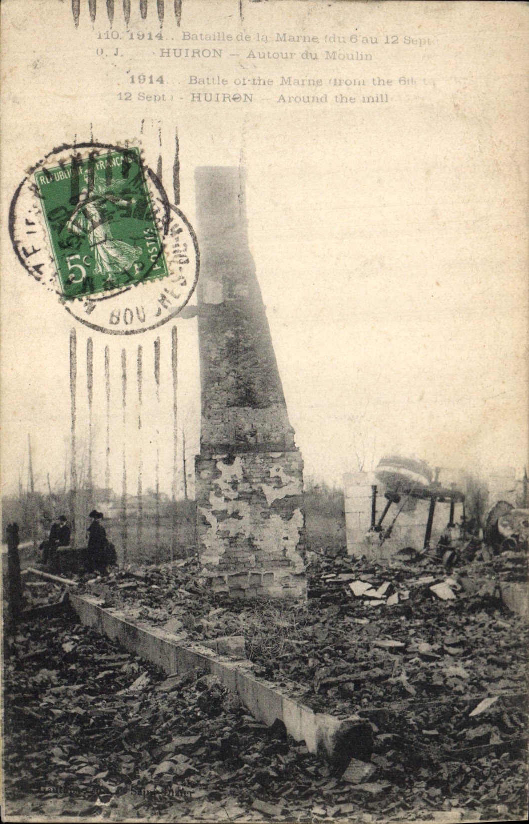 CPA Militaria Huiron Autour du moulin