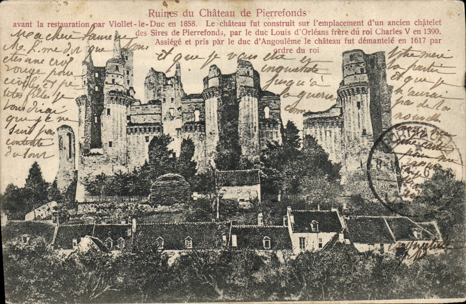 CPA Ruines du Chateau de Pierrefonds