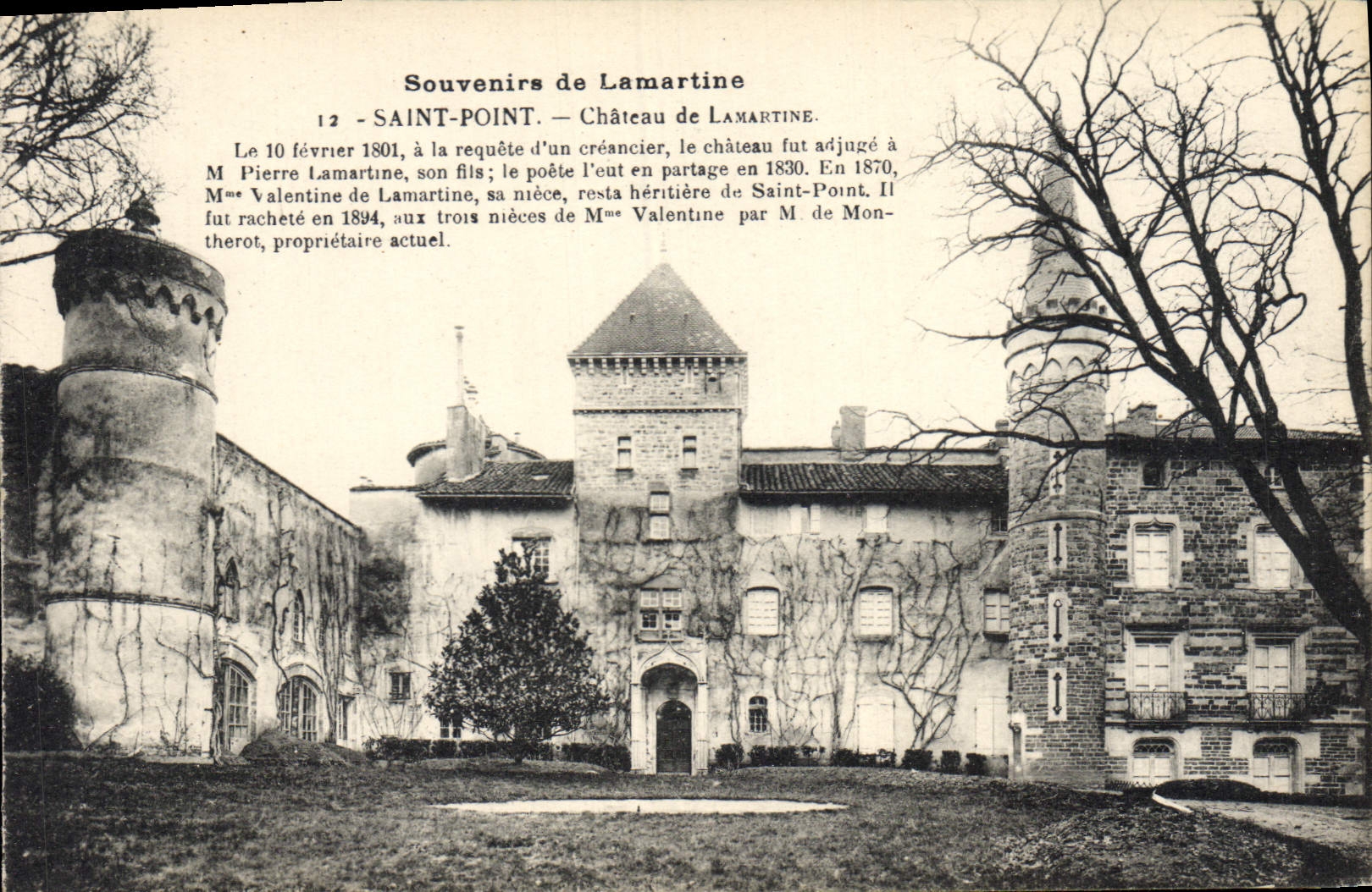 CPA Chateau de Lamartine Saint Point