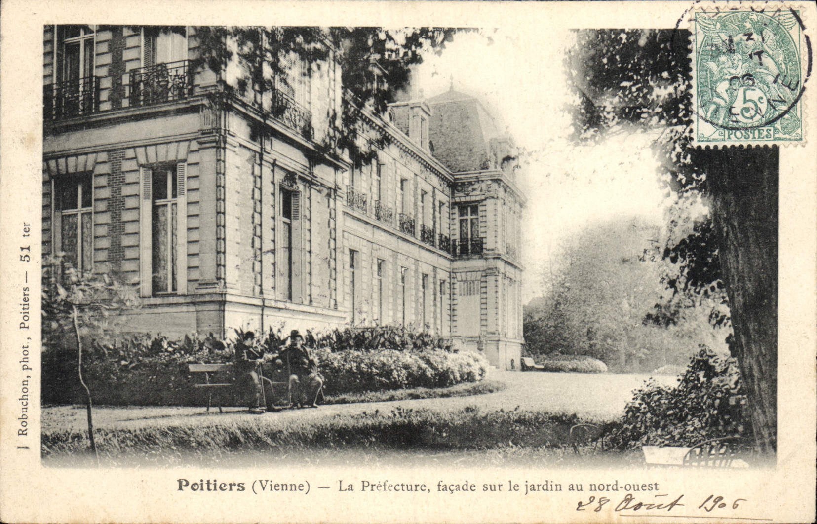 CPA Poitiers La Prefecture facade sur le jardin au nord ouest