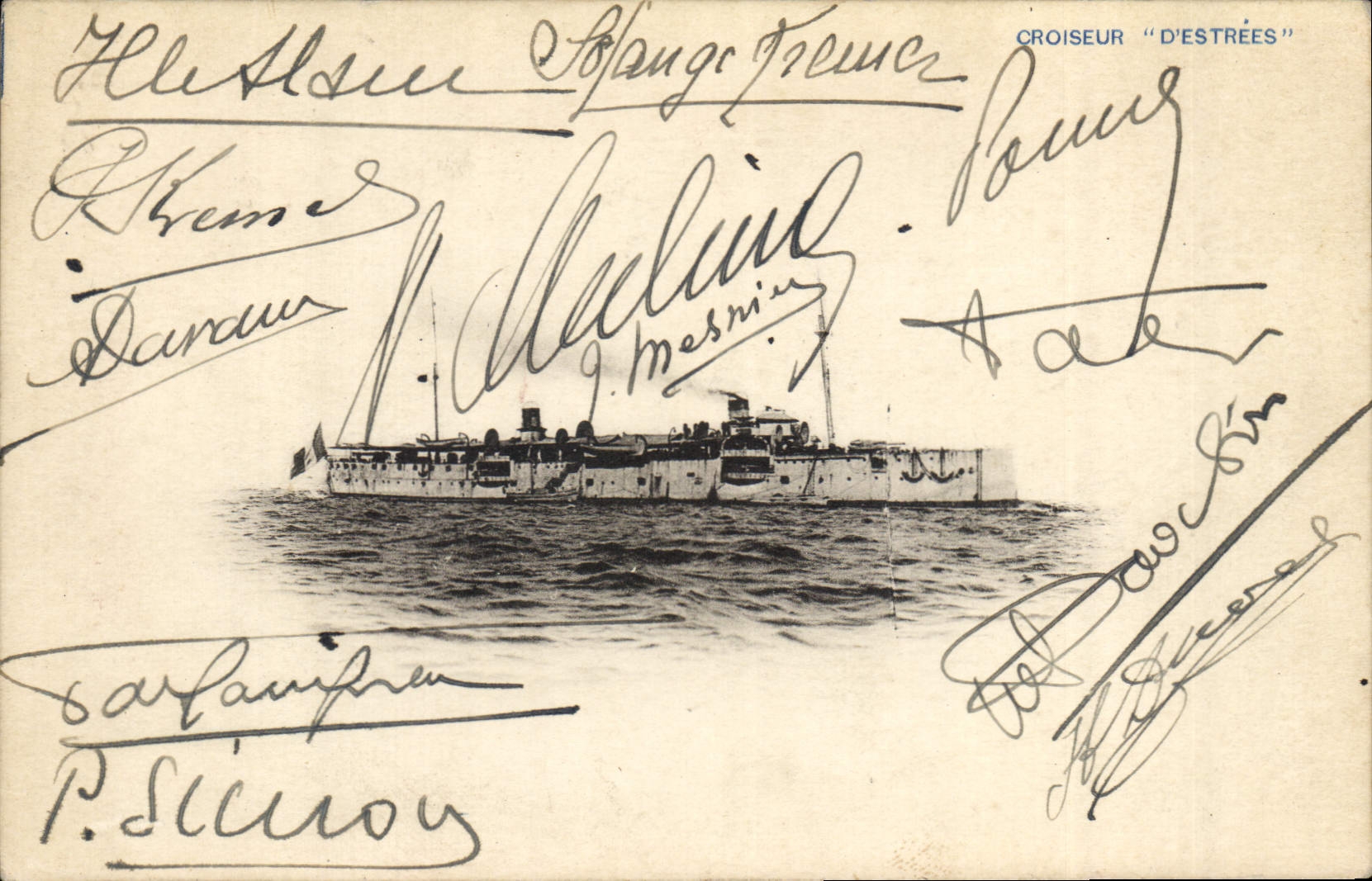 CPA Bateau de guerre Croiseur D'Estrees