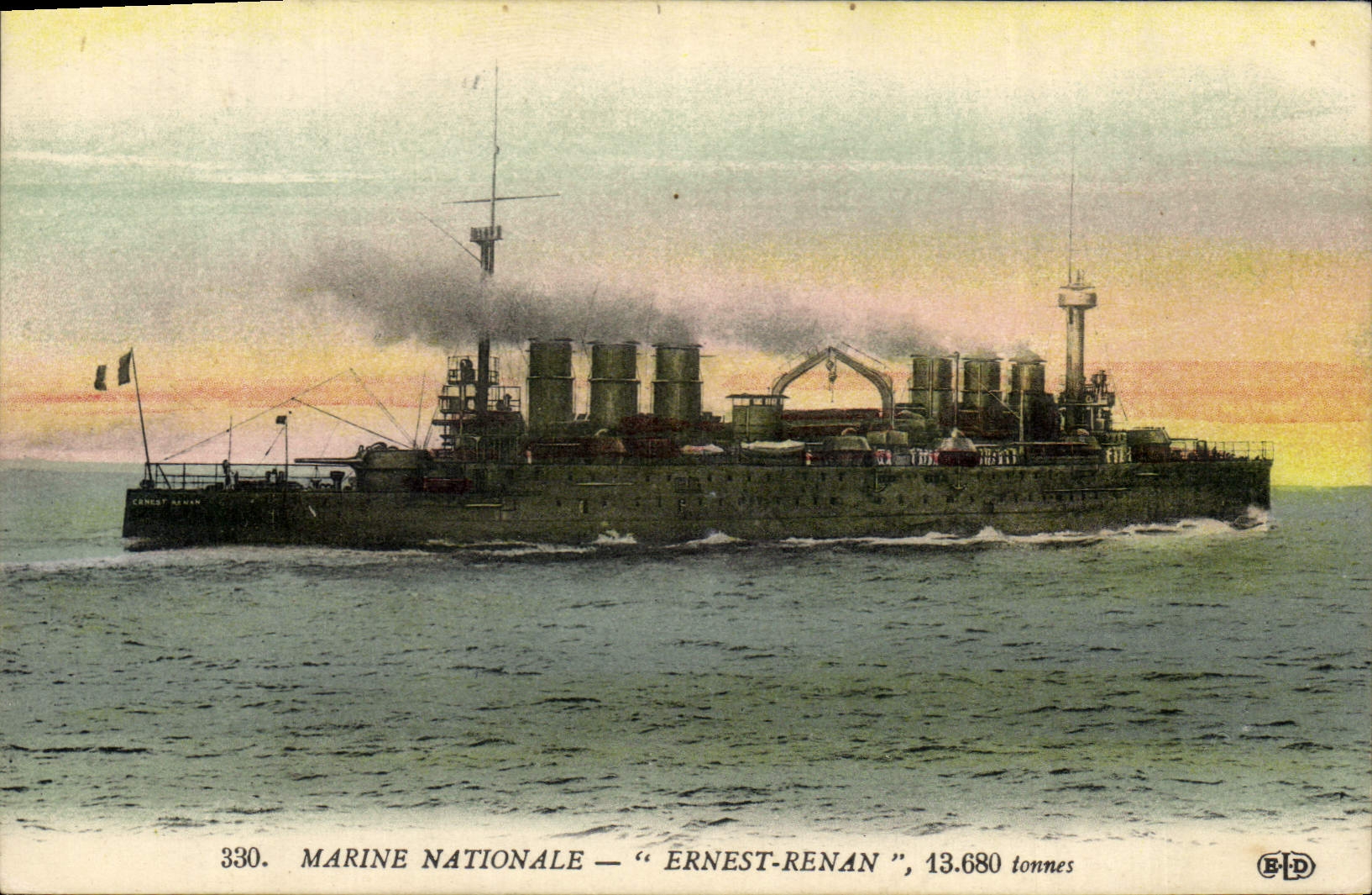 CPA Bateau de guerre Ernest Renan