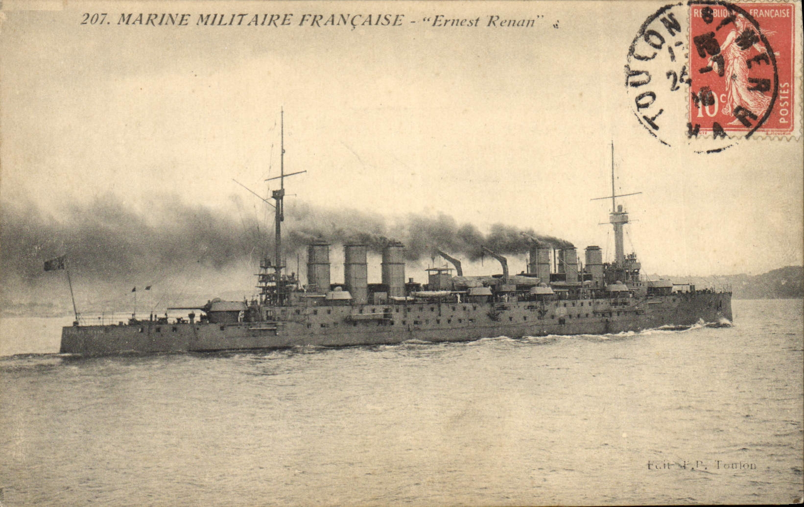 CPA Bateau de guerre Ernest Renan