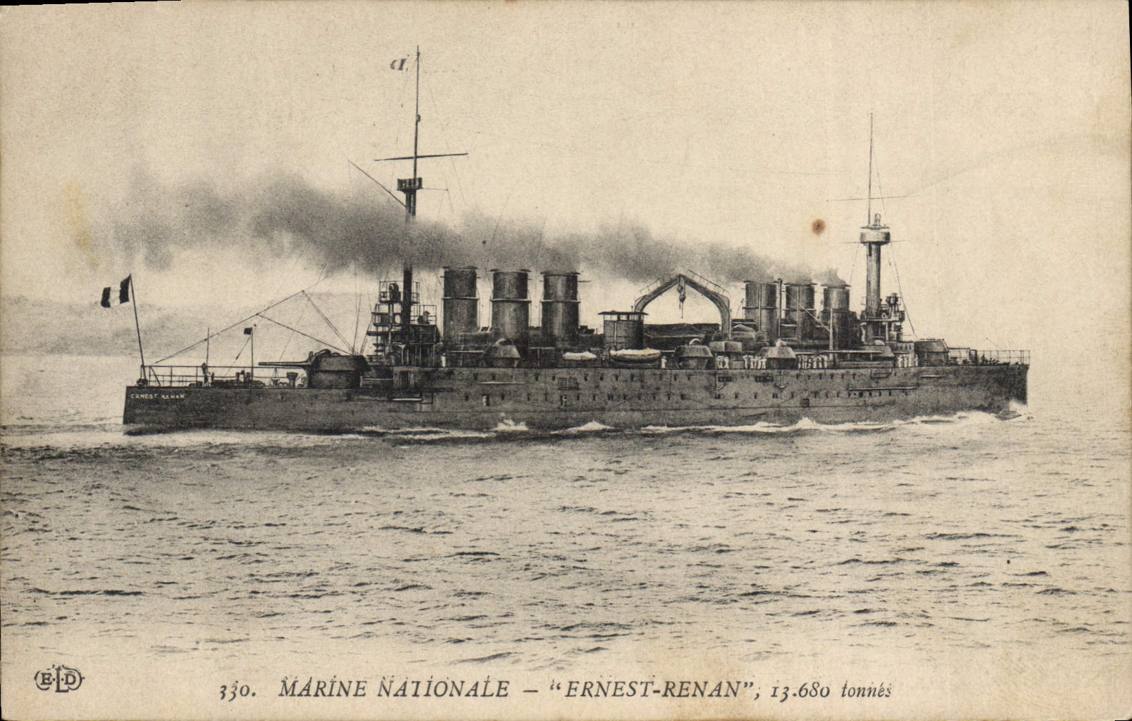 CPA Bateau de guerre Ernest Renan 