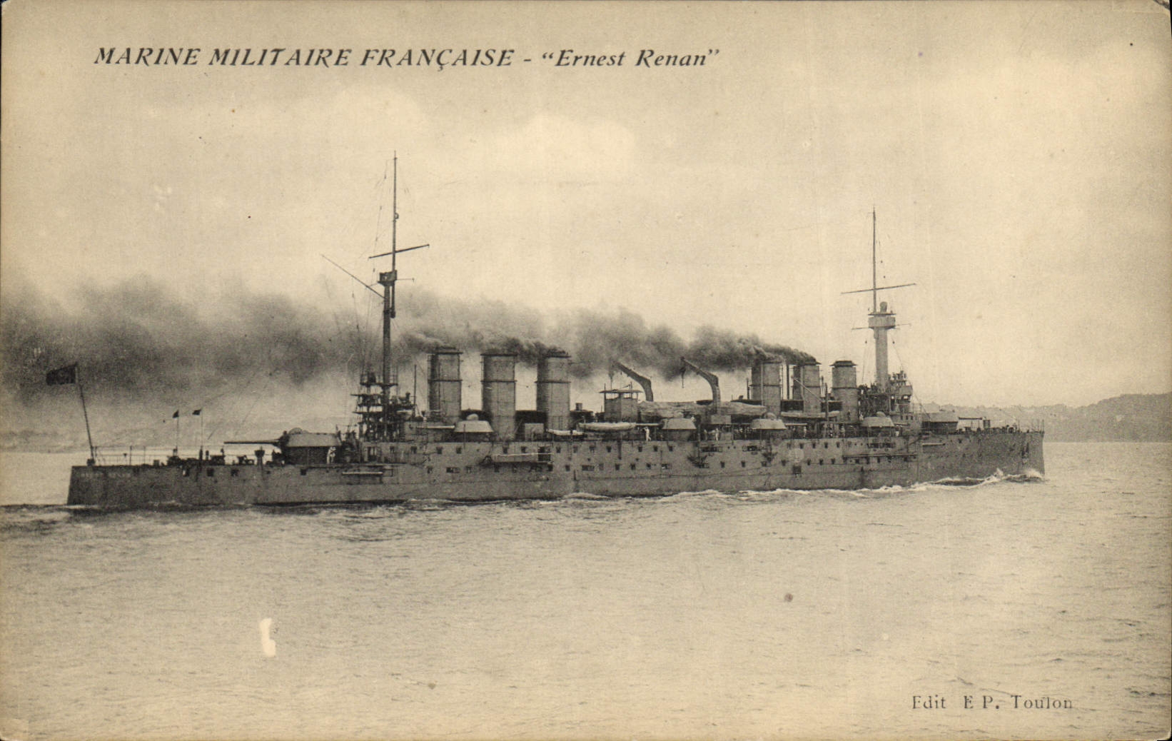 CPA Bateau de guerre Ernest Renan