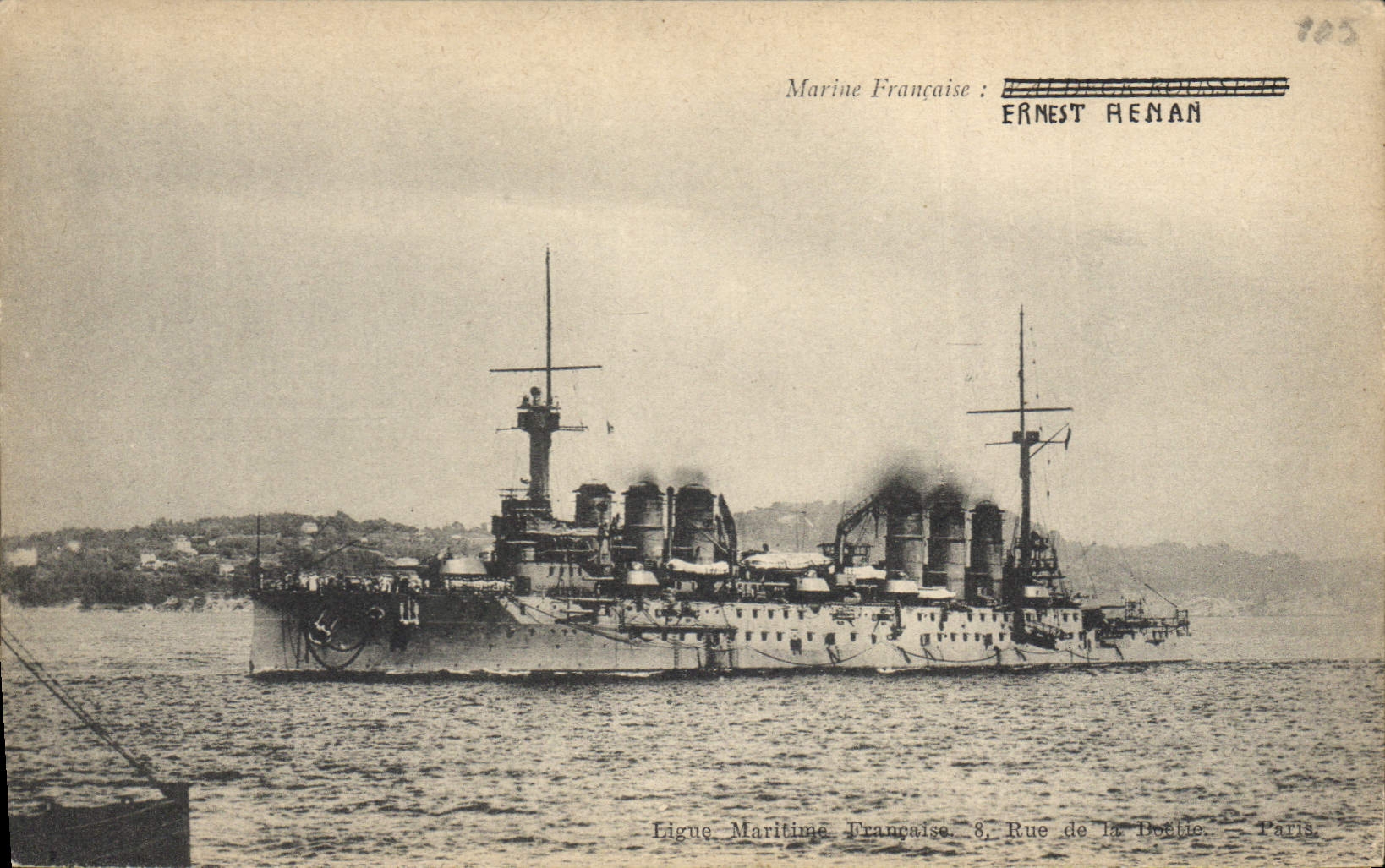 CPA Bateau de guerre Ernest Renan