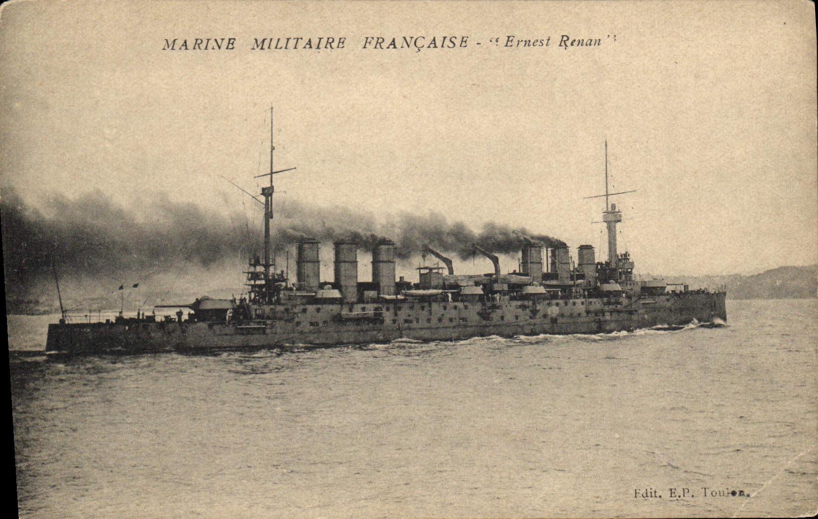 CPA Bateau de guerre Ernest Renan