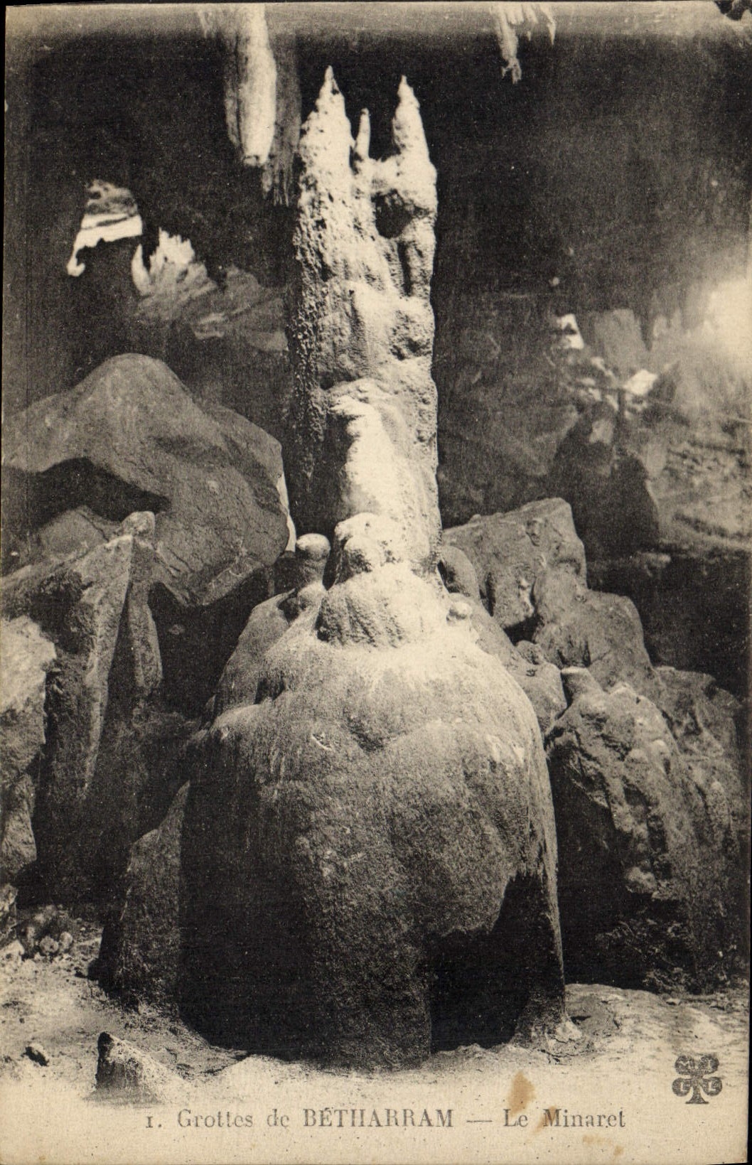 CPA Grotte Grottes de Betharram Le minaret