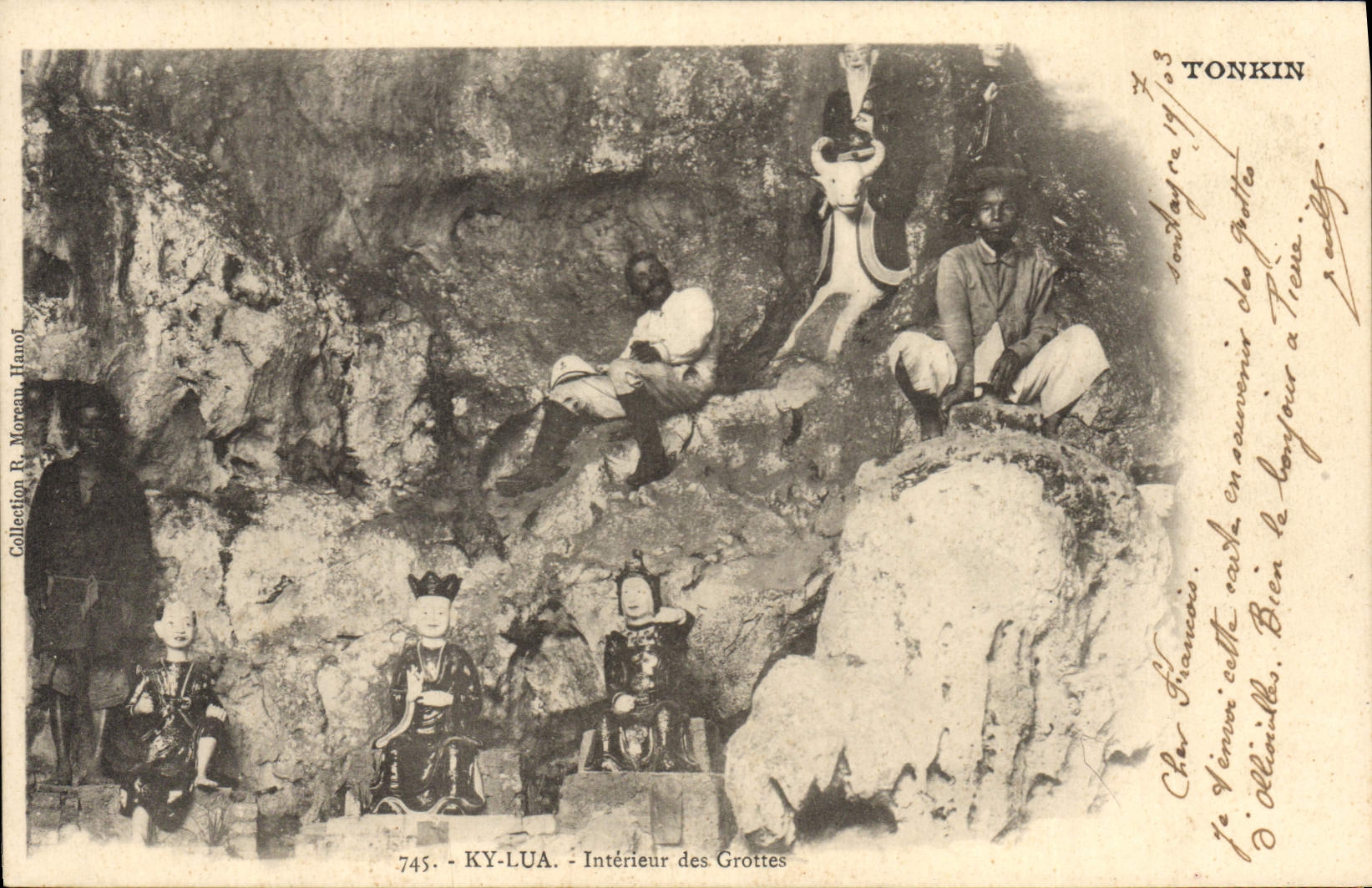 CPA Grotte Grottes Ky Lua Interieur des grottes Tonkin Indochine