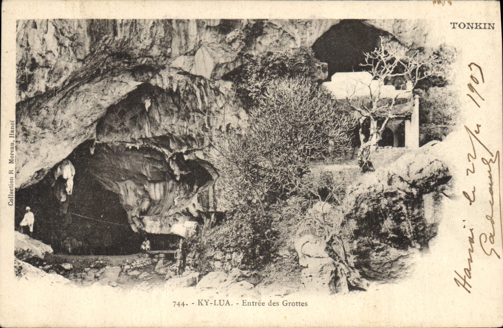 CPA Grotte Grottes Ky Lua Entree des grottes Tonkin Indochine