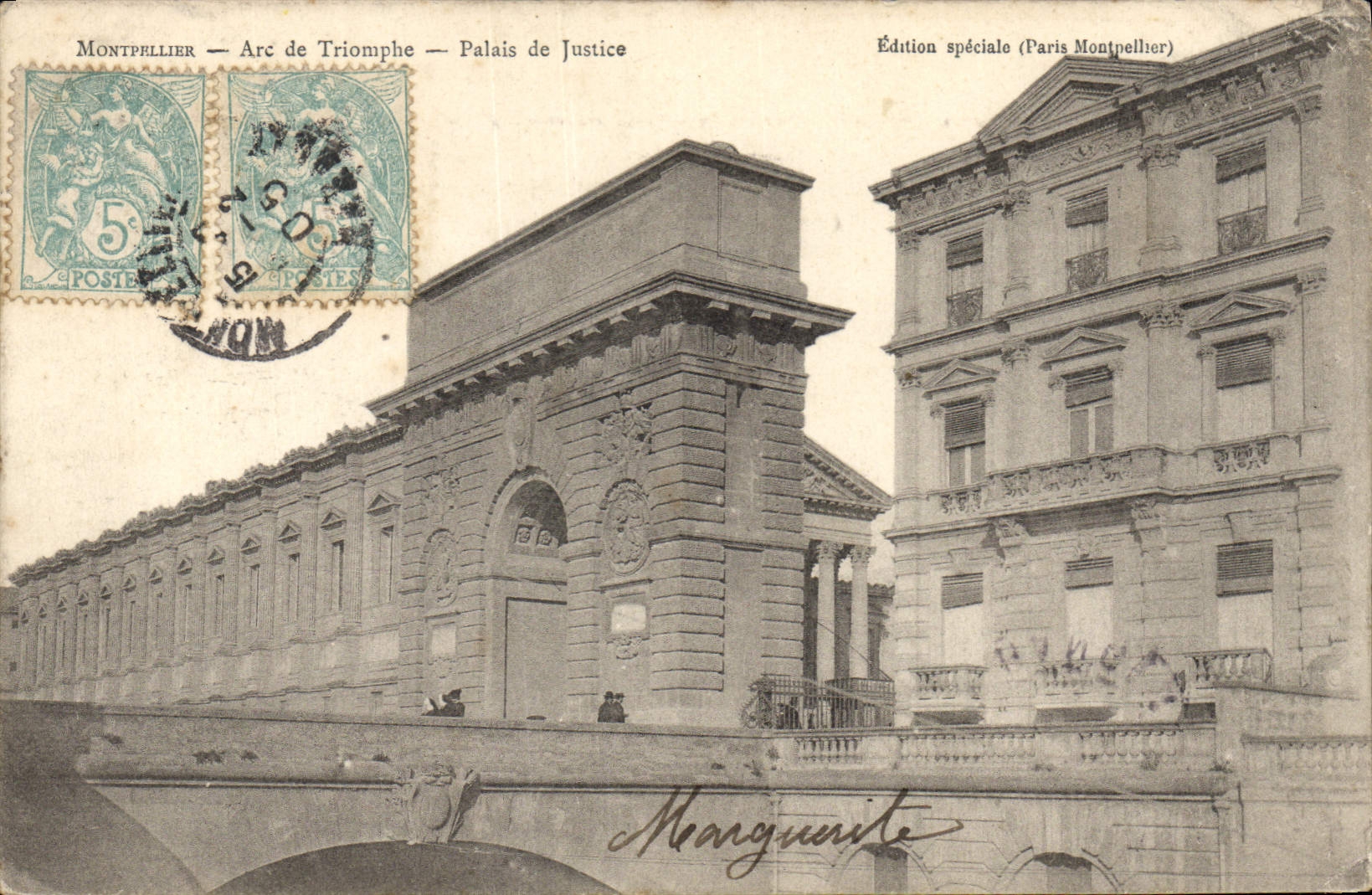 CPA Palais de justice Montpellier Arc de Triomphe