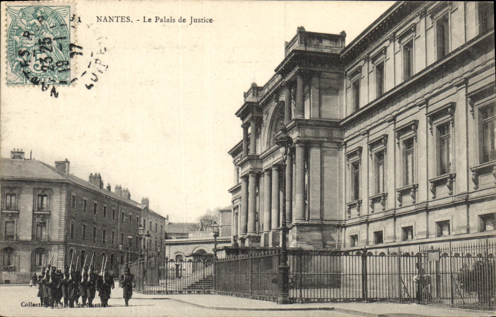 CPA Palais de justice Nantes Militaria