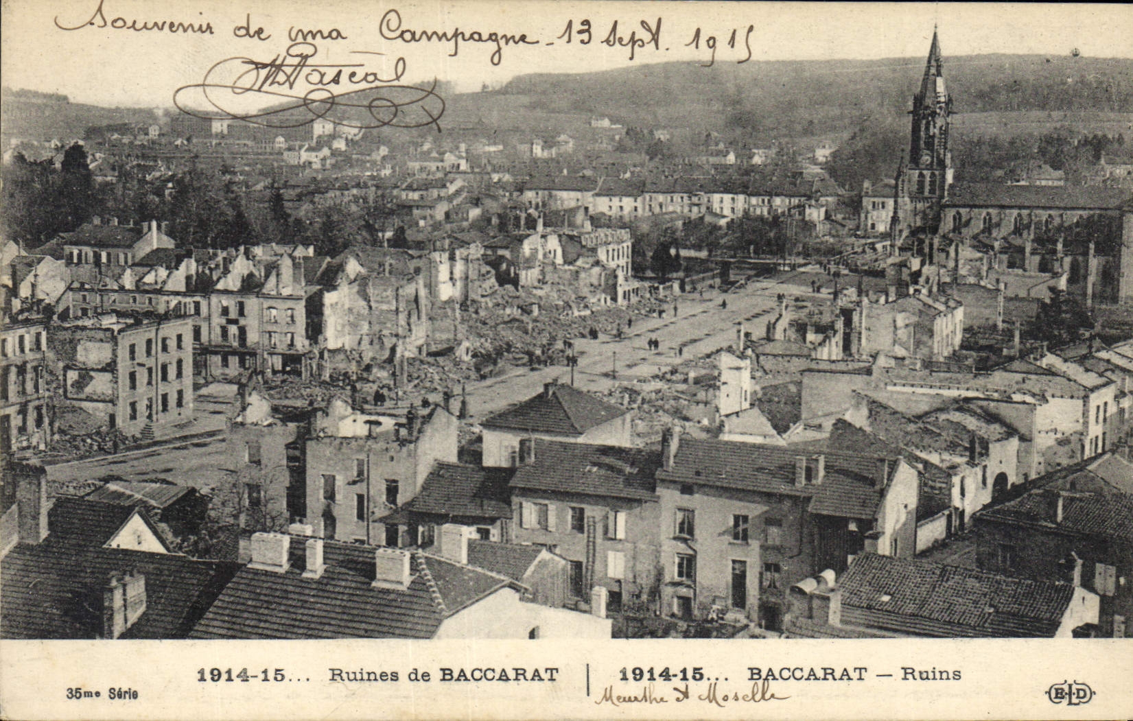 CPA Militaria Ruines de Baccarat 