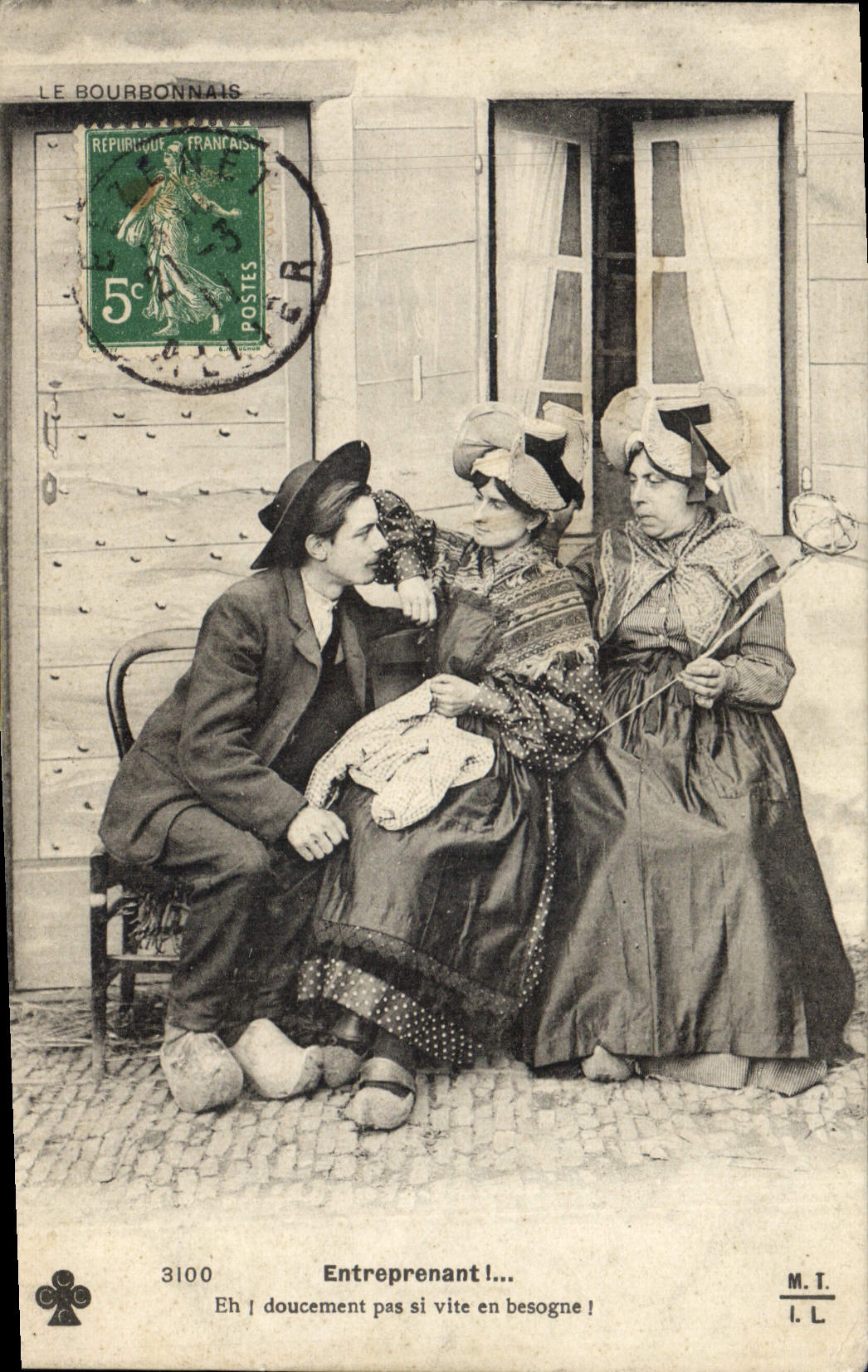 CPA Folklore Bourbonnais Entreprenant