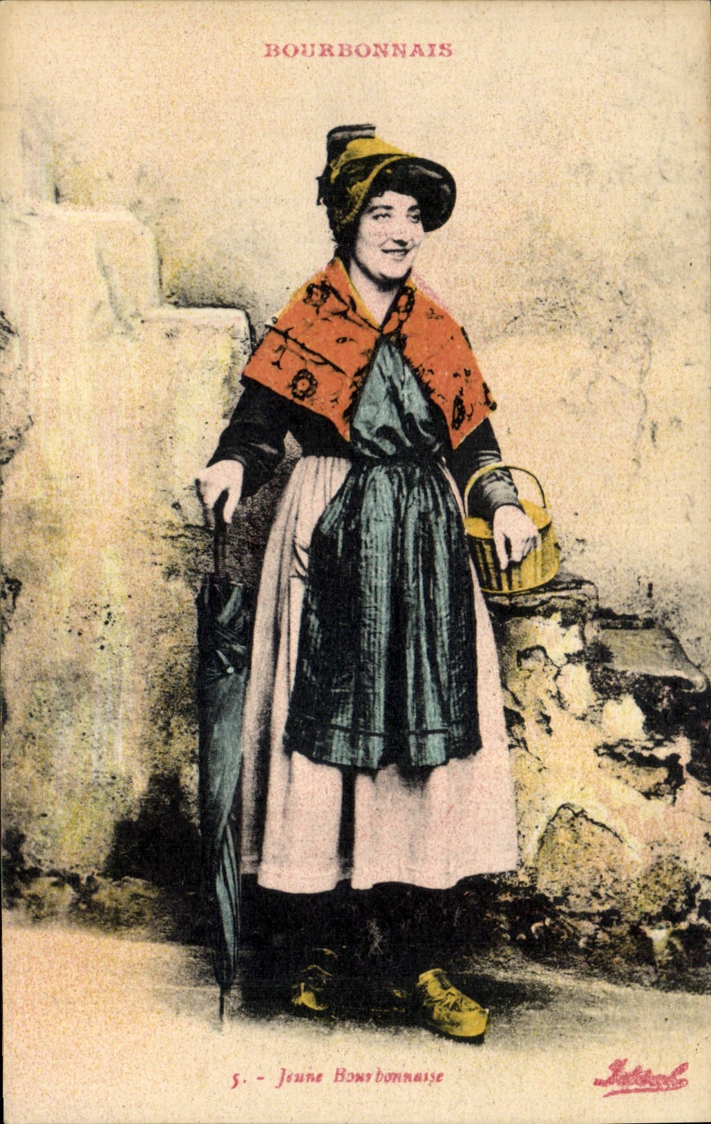 CPA Folklore Jeune Bourbonnaise