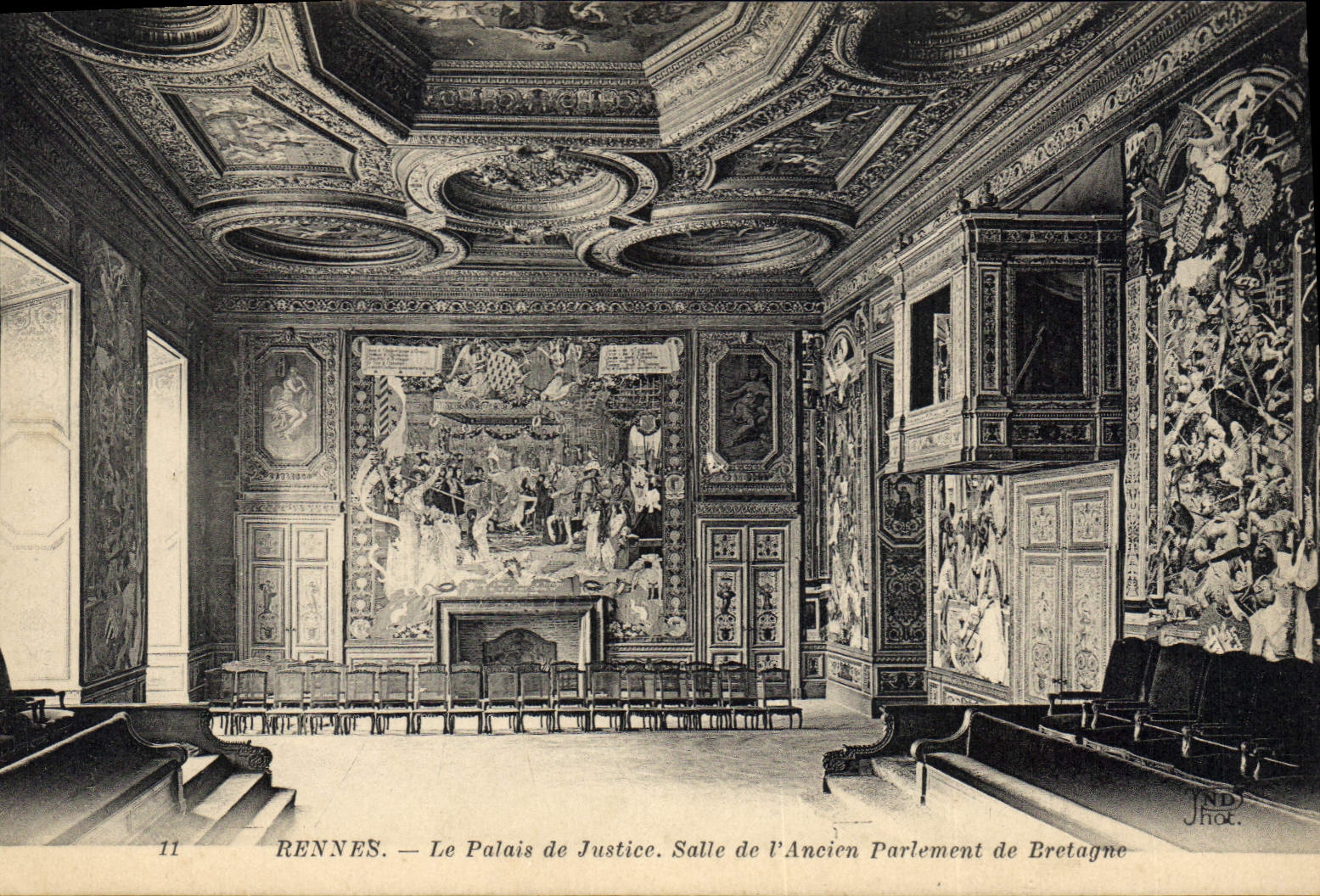 CPA Prefecture Salle de l'ancien Parlement de Bretagne Rennes