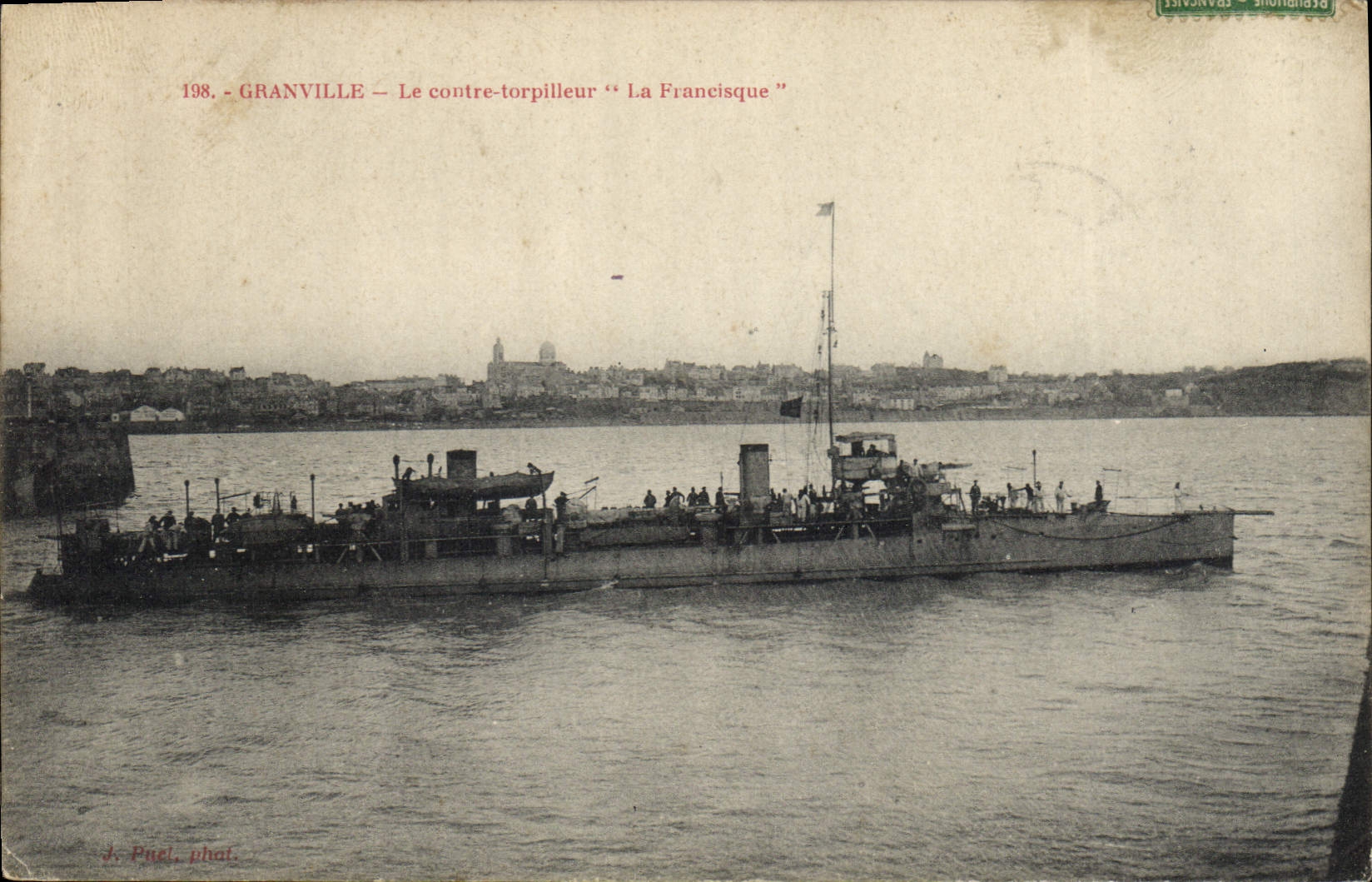 CPA Bateau de Guerre Granville Le contre torpilleur La Francisque
