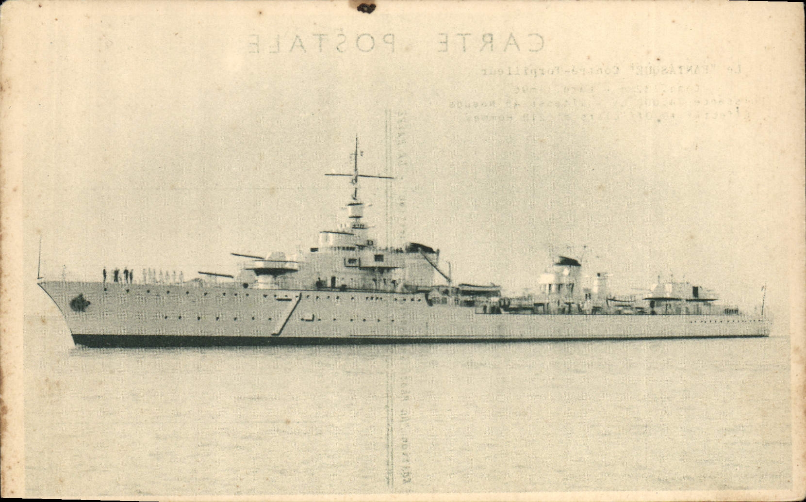 CPA Bateau de Guerre Le Fantasque Contre torpilleur