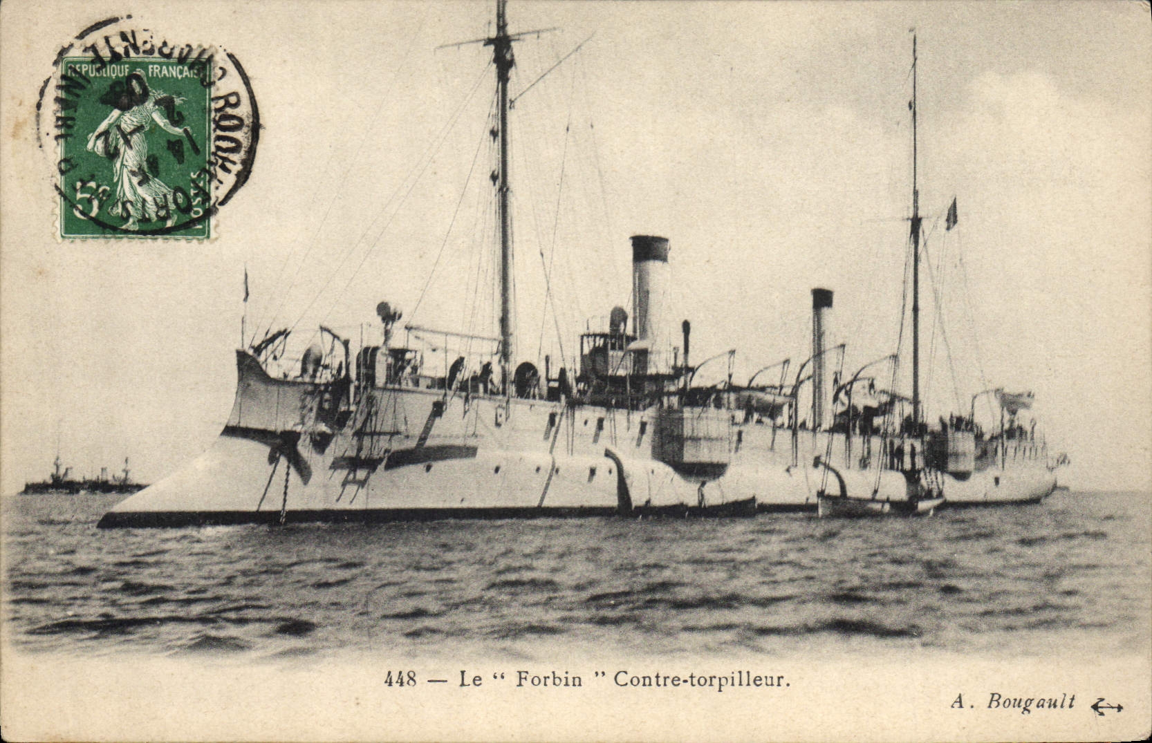 CPA Bateau de Guerre Le Forbin Contre torpilleur