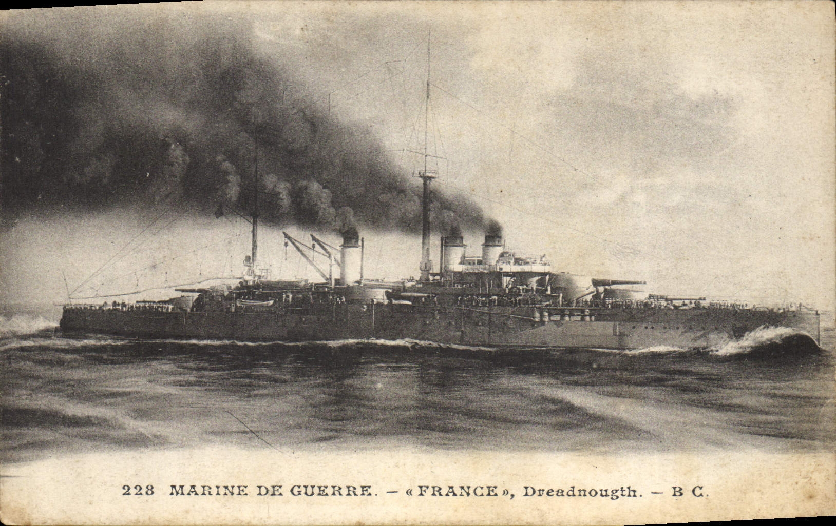 CPA Bateau de Guerre Frande Dreadnougth