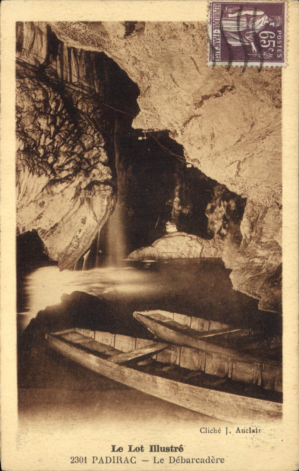 CPA Grotte Grottes Padirac Le debarcadere