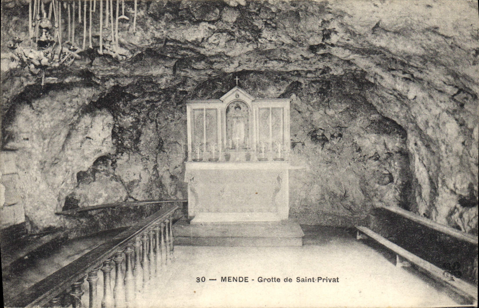 CPA Grotte Grottes Mende Grotte de Saint Privat