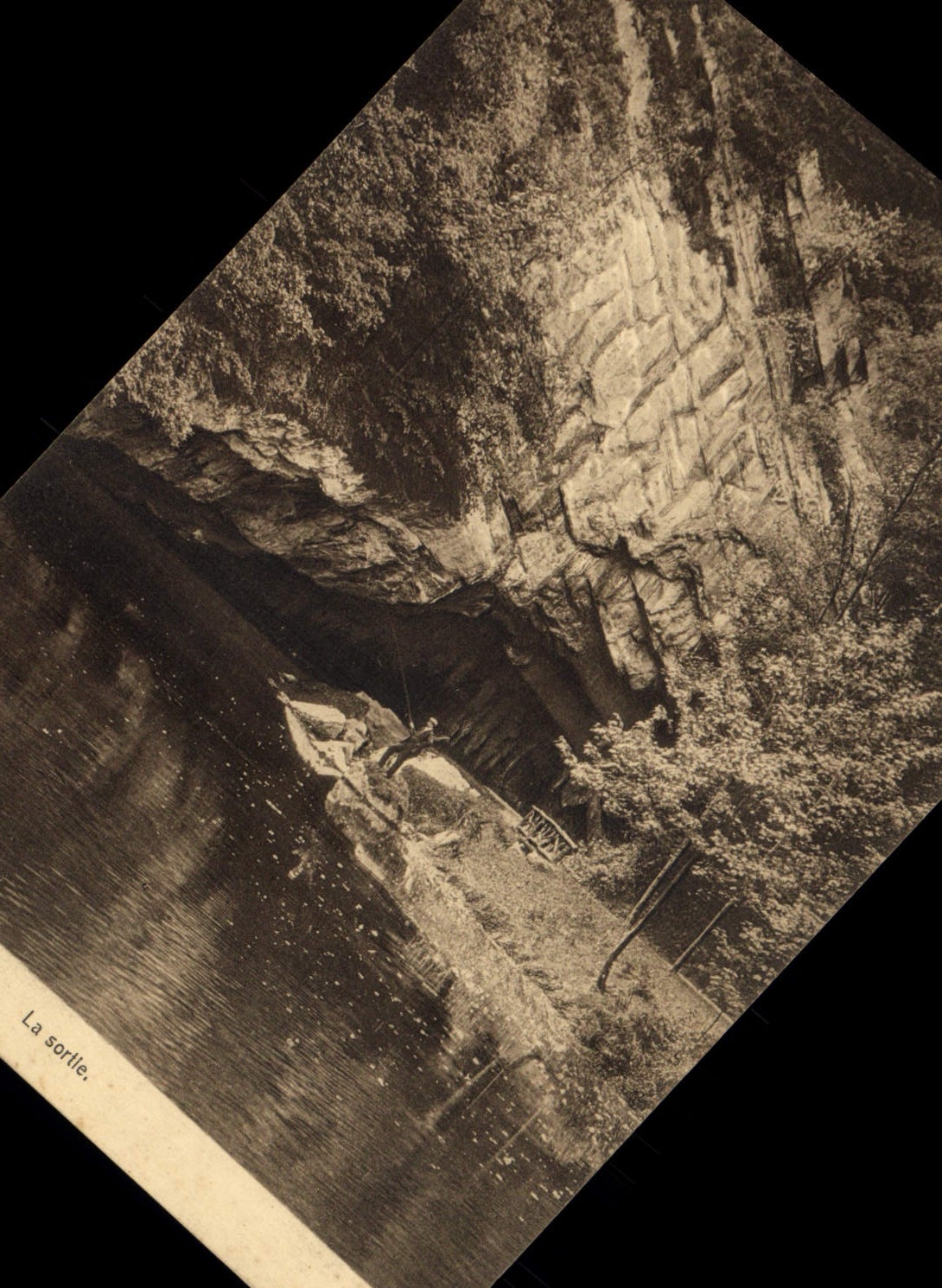 CPA Grotte Grottes de Han La sortie