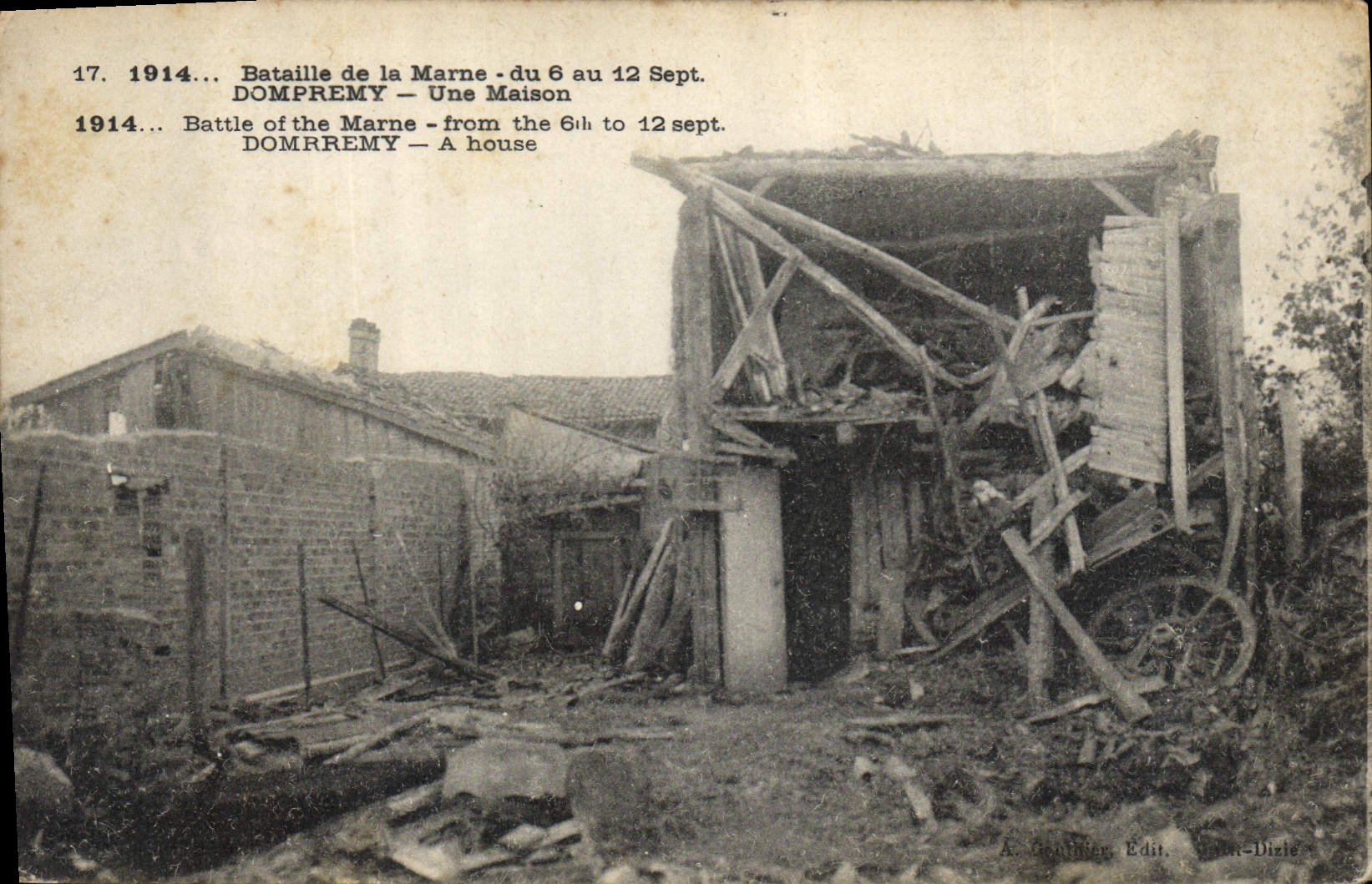 CPA Militaria Domrremy Une maison