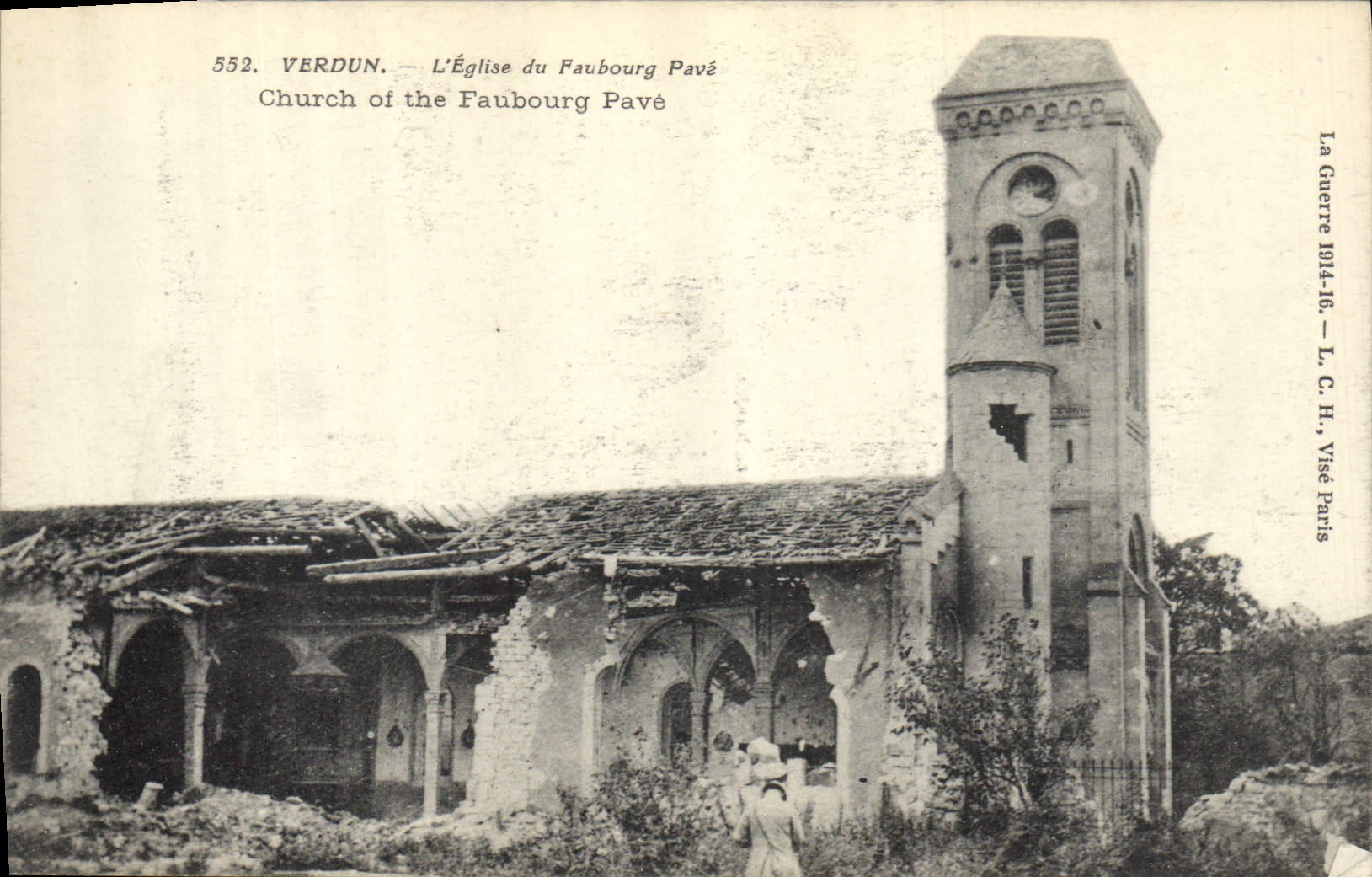 CPA Militaria Verdun L'eglise du Faubourg Pave