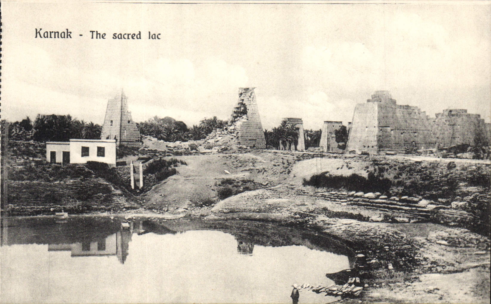 CPA Egypte Egypt Karnak The sacred lac 