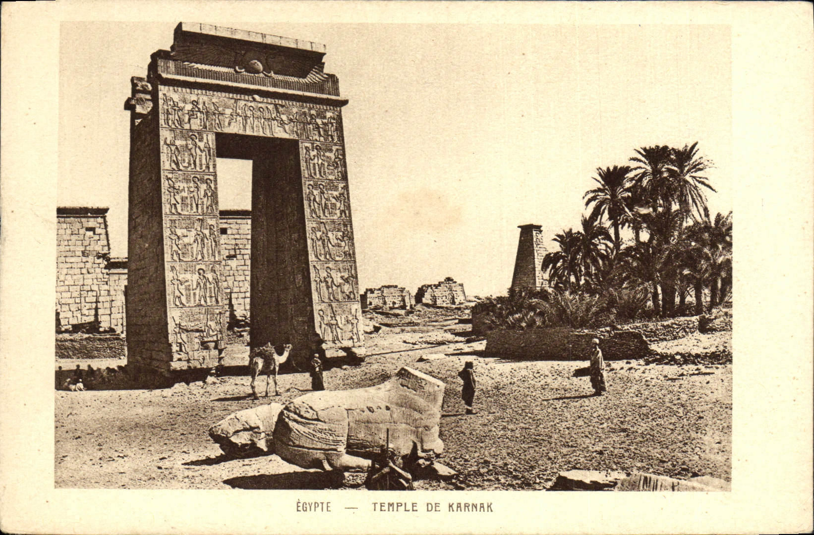 CPA Egypte Egypt Temple de Karnak 