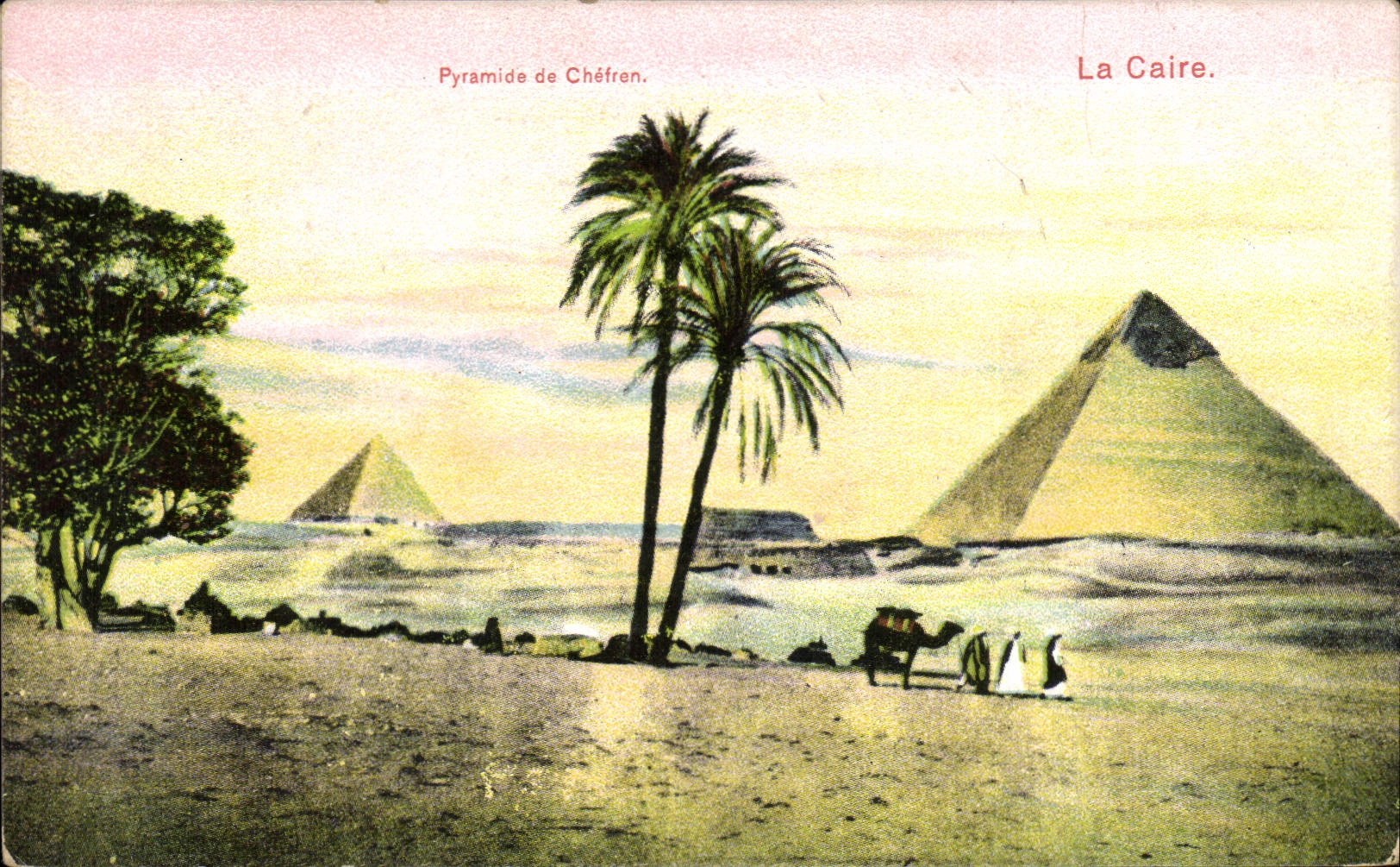 CPA Egypte Egypt Pyramide de Chefren Le Caire 