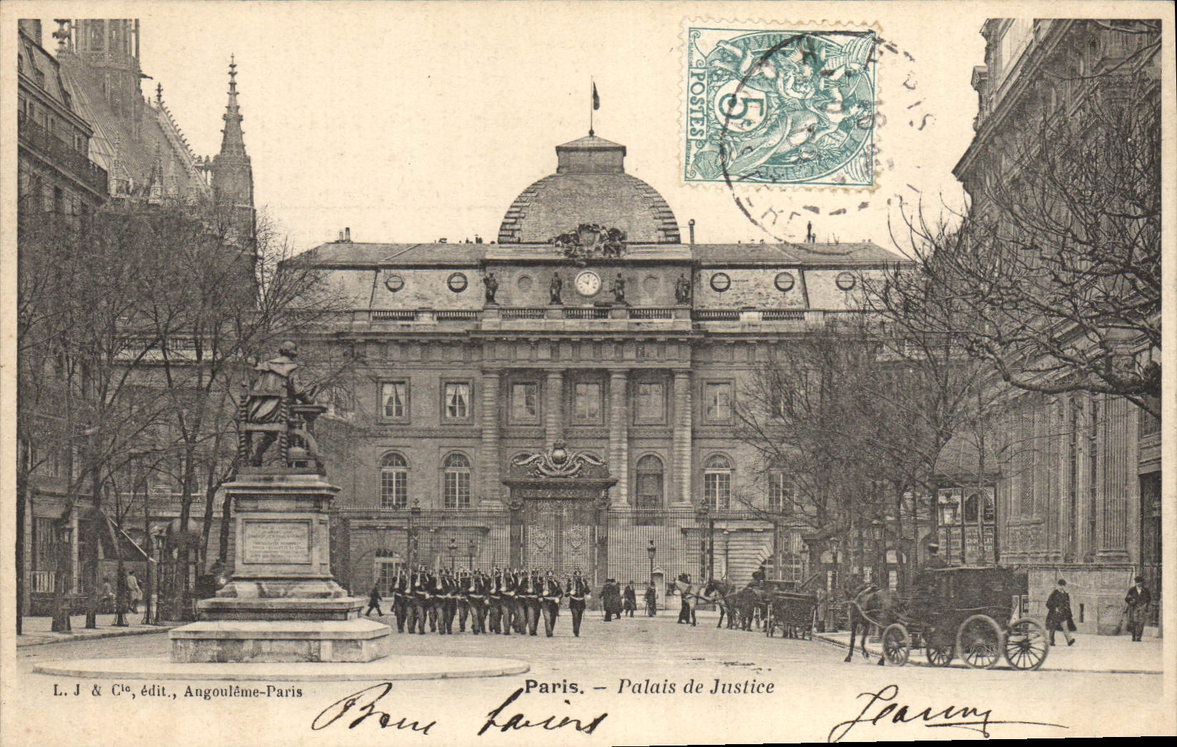 CPA Palais de justice Paris Garde Republicaine Militaria