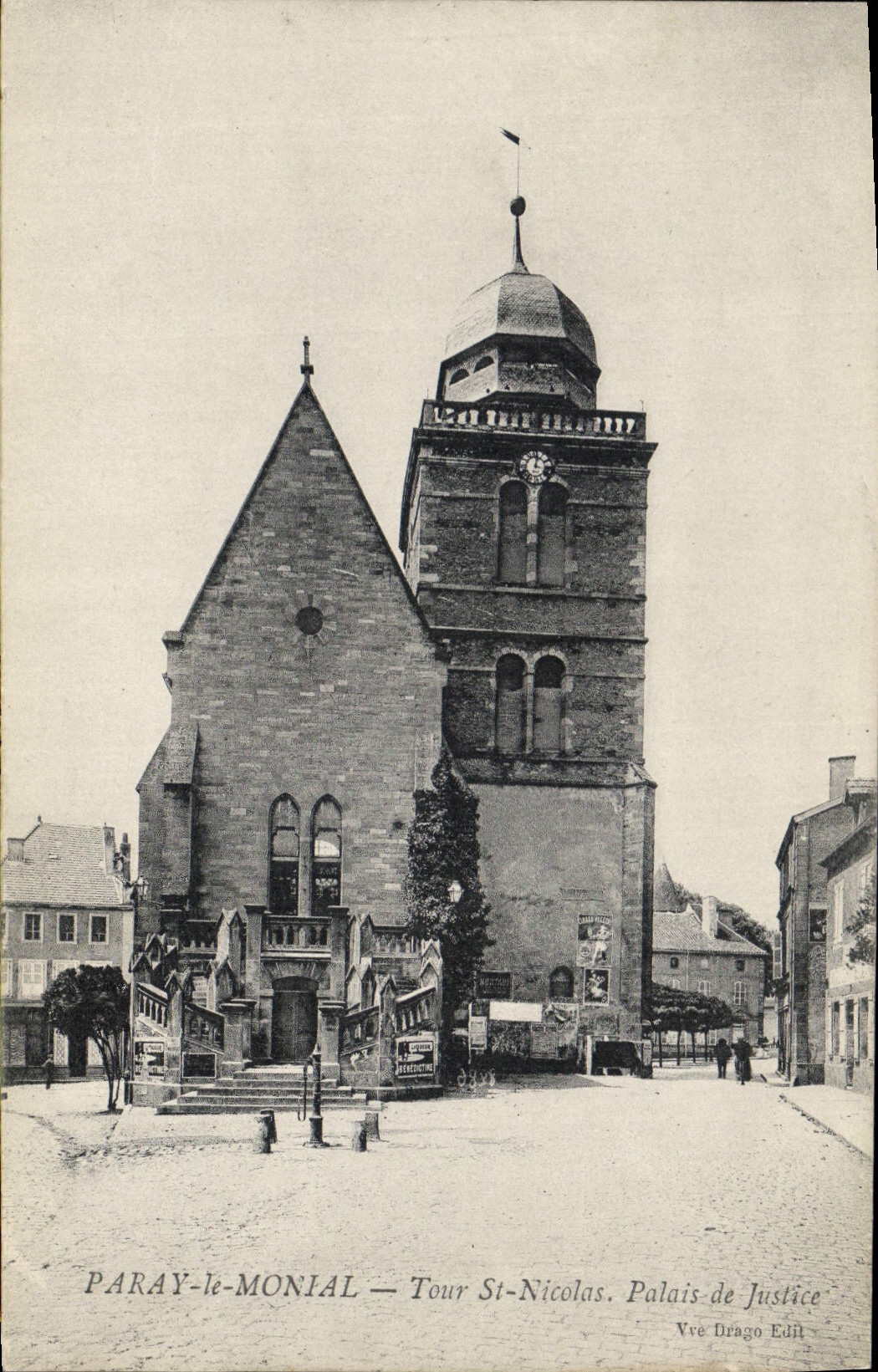 CPA Palais de justice Paray le Monial Tour St Nicolas