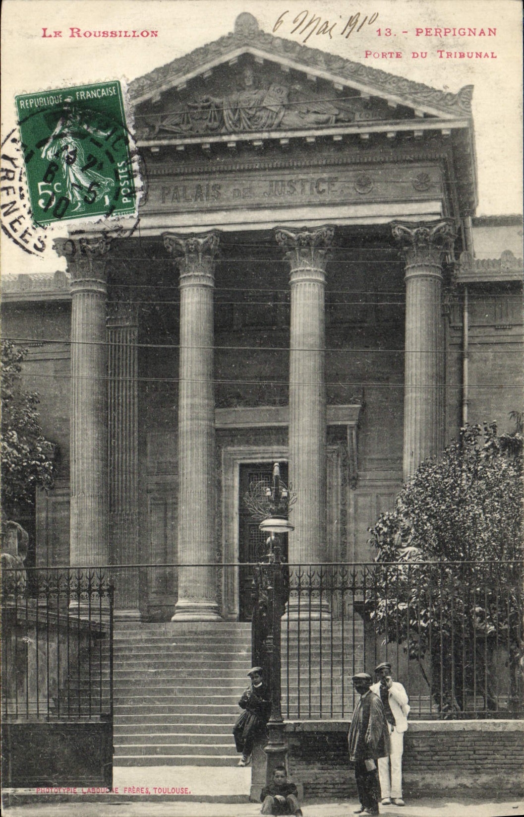 CPA Palais de justice Perpignan Porte du Tribunal