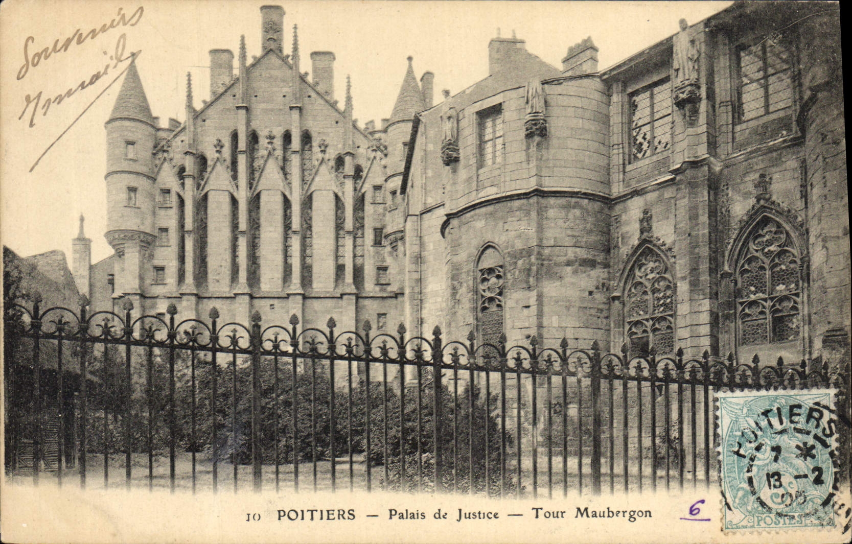 CPA Palais de justice Poitiers Tour Maubergon