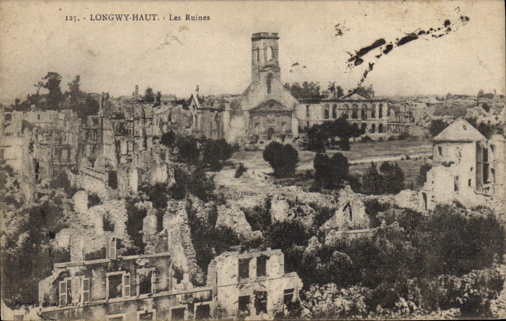 CPA Militaria Longwy Haut Les ruines
