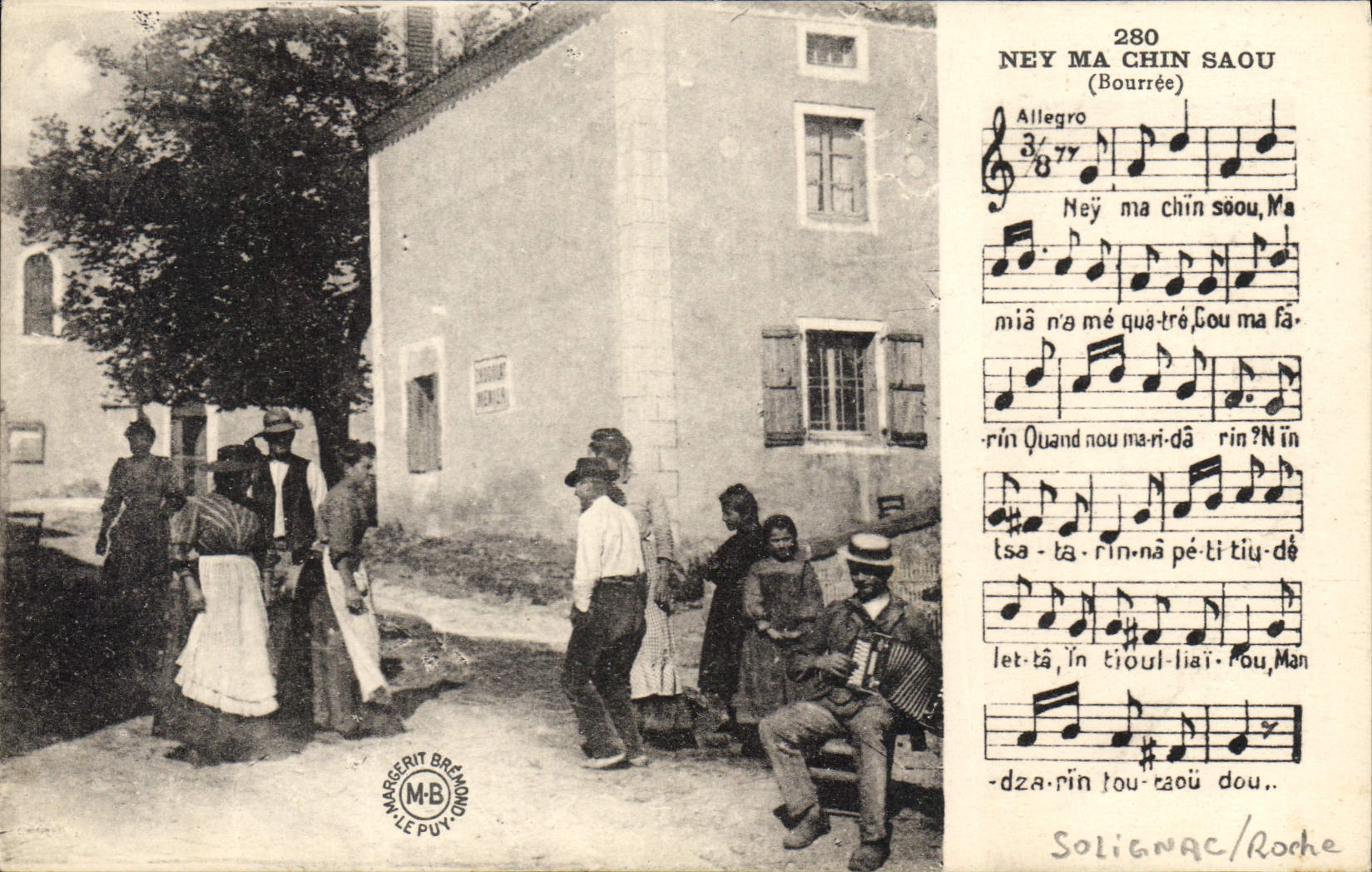 CPA Folklore La Bourree d'Auvergne 