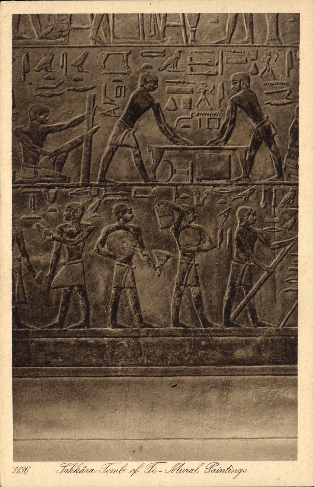 CPA Egypte Egypt Sakkara Tomb Mural paintings 