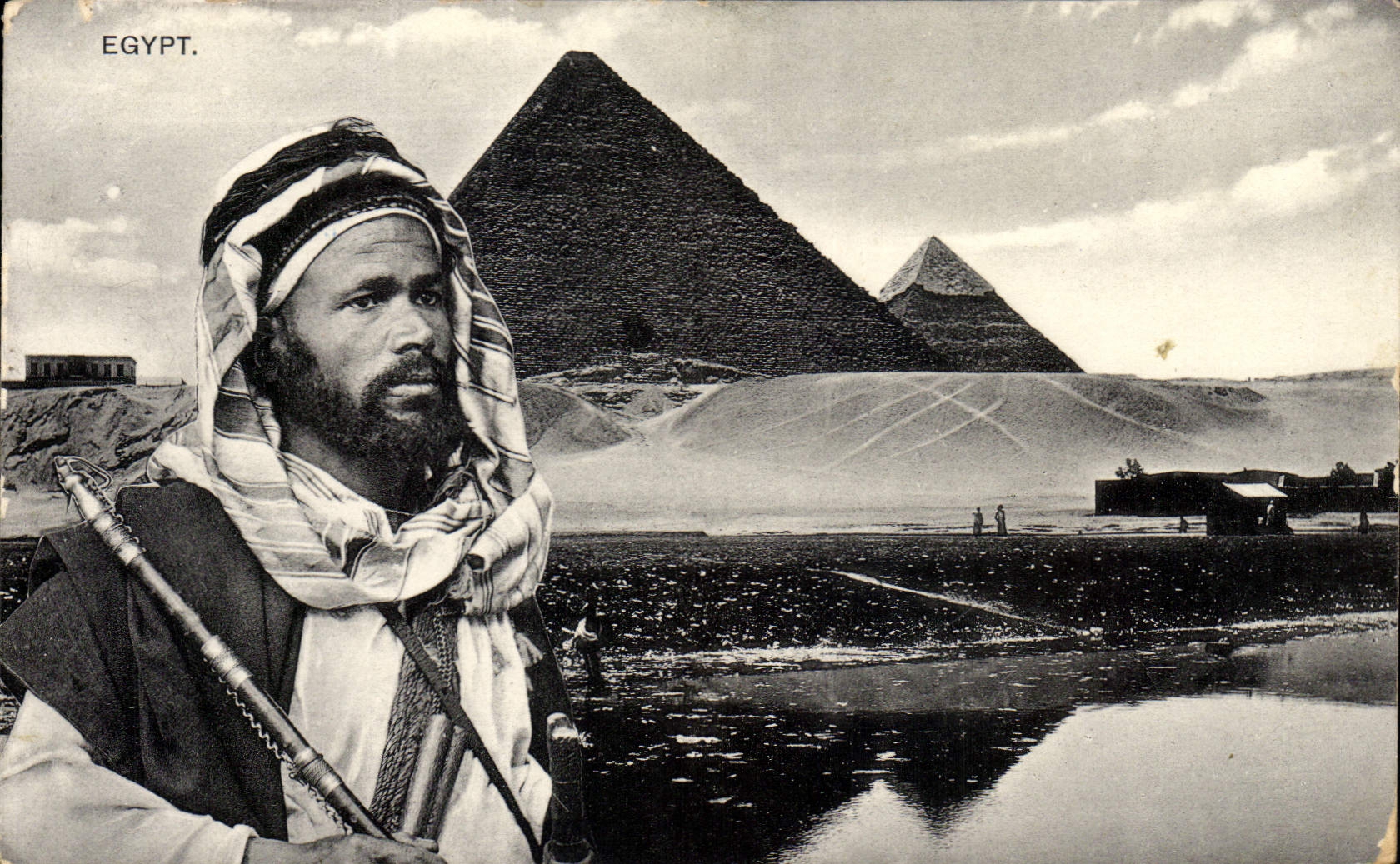 CPA Egypte Egypt Pyramides Bedouin 