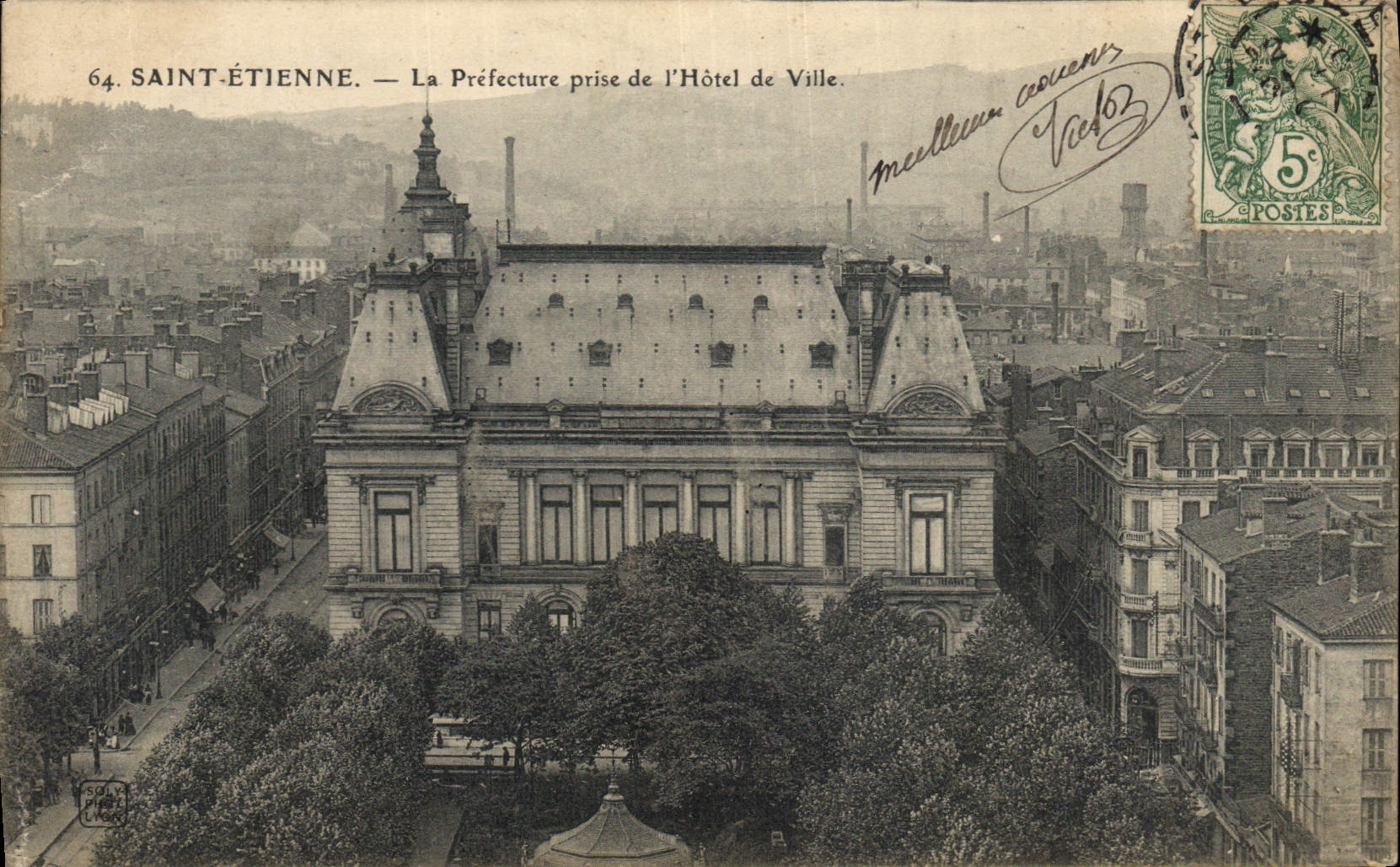 CPA Prefecture prise de l'hotel de ville Saint Etienne 