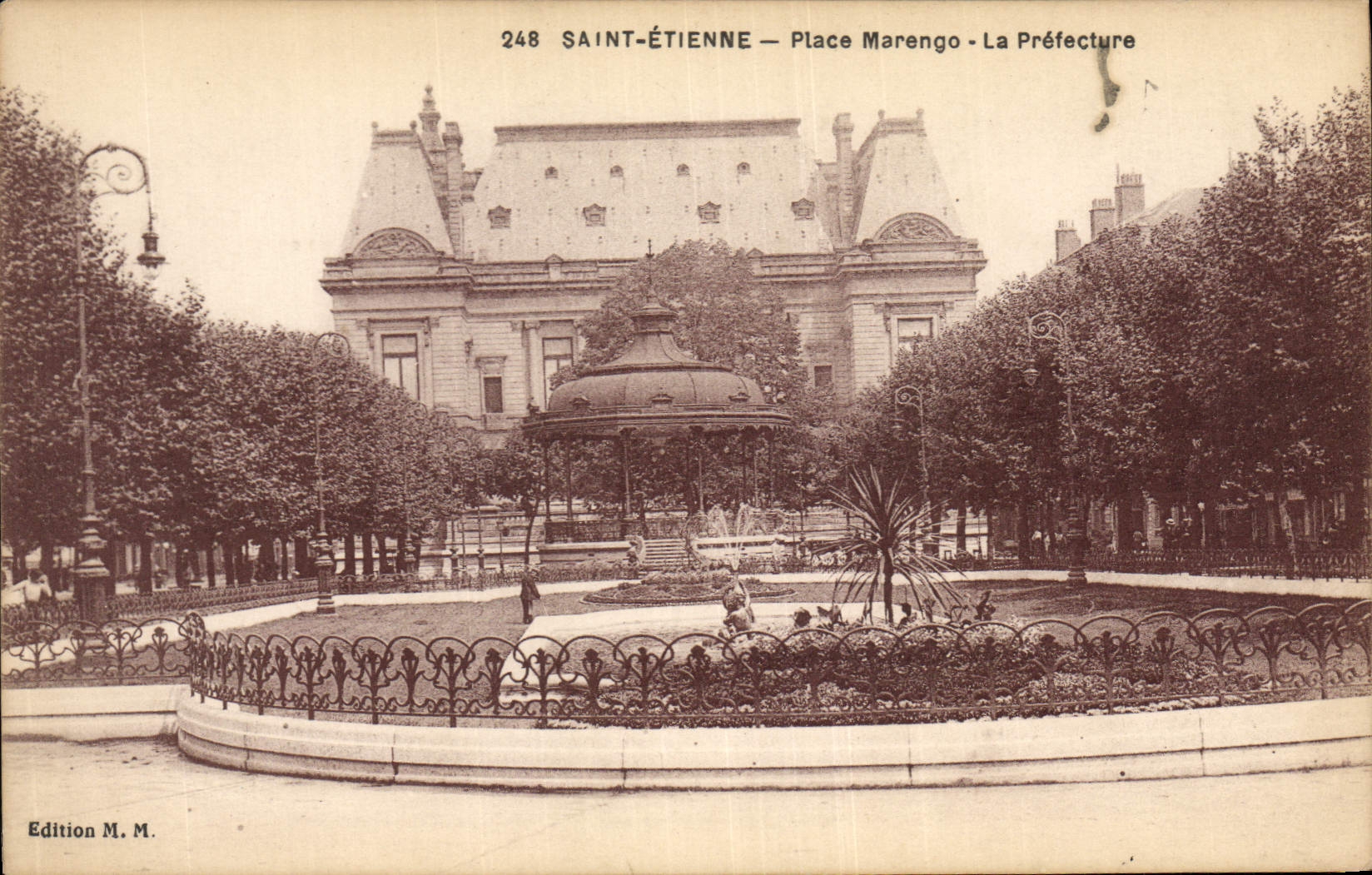 CPA Prefecture Place Marengo Saint Etienne