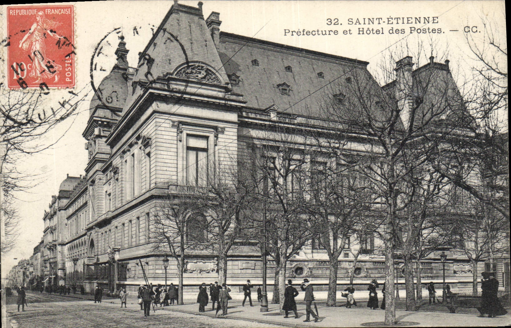 CPA Prefecture et Hotel des Postes Saint Etienne