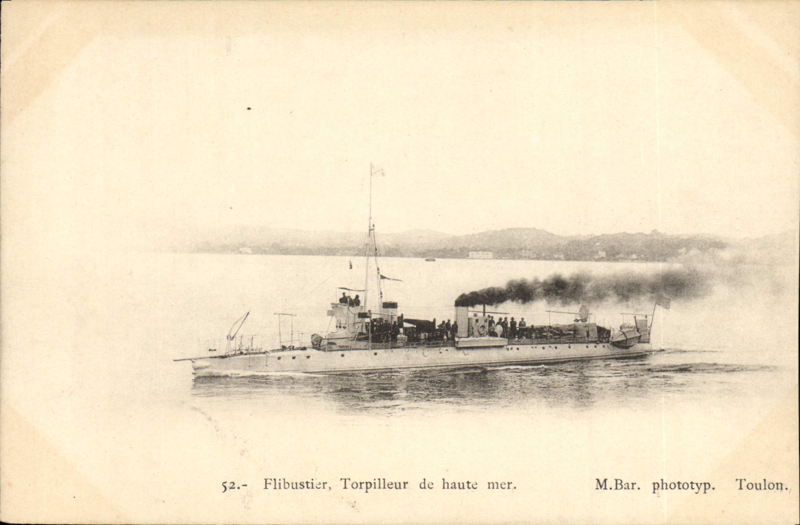 CPA Bateau de guerre Flibustier Torpilleur de haute mer