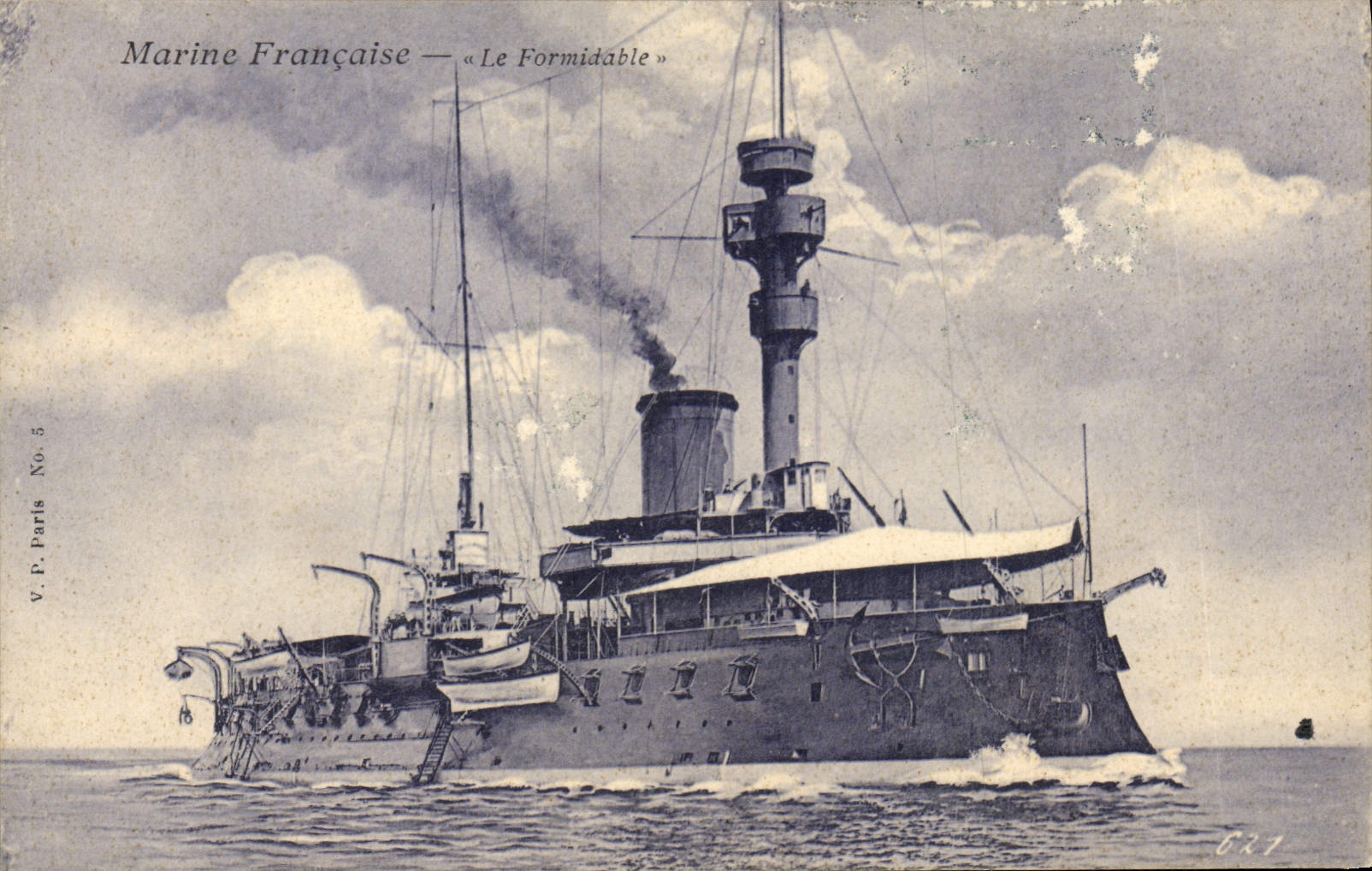 CPA Bateau de guerre Le Formidable