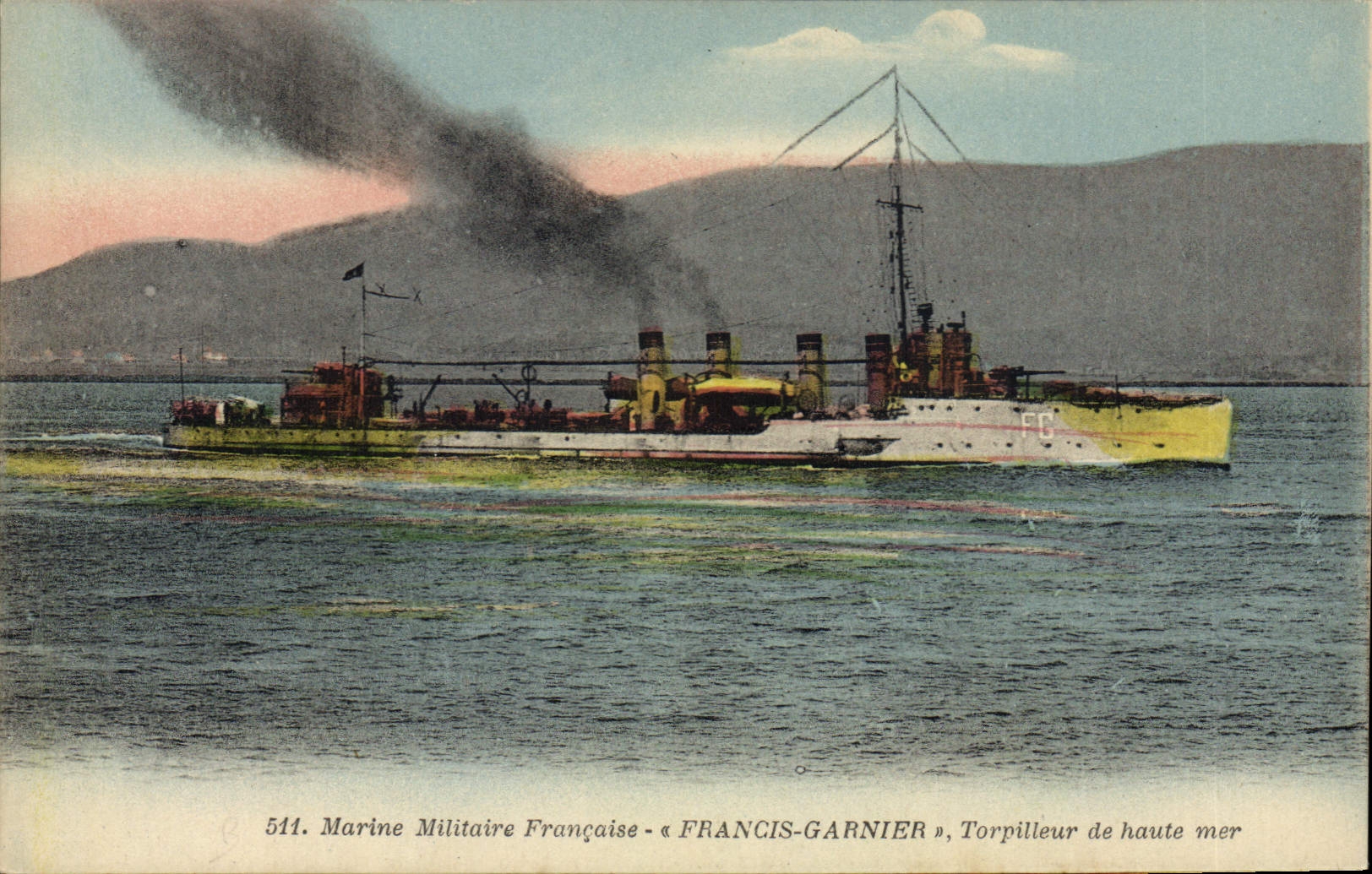 CPA Bateau de guerre Francis Garnier Torpilleur de haute mer