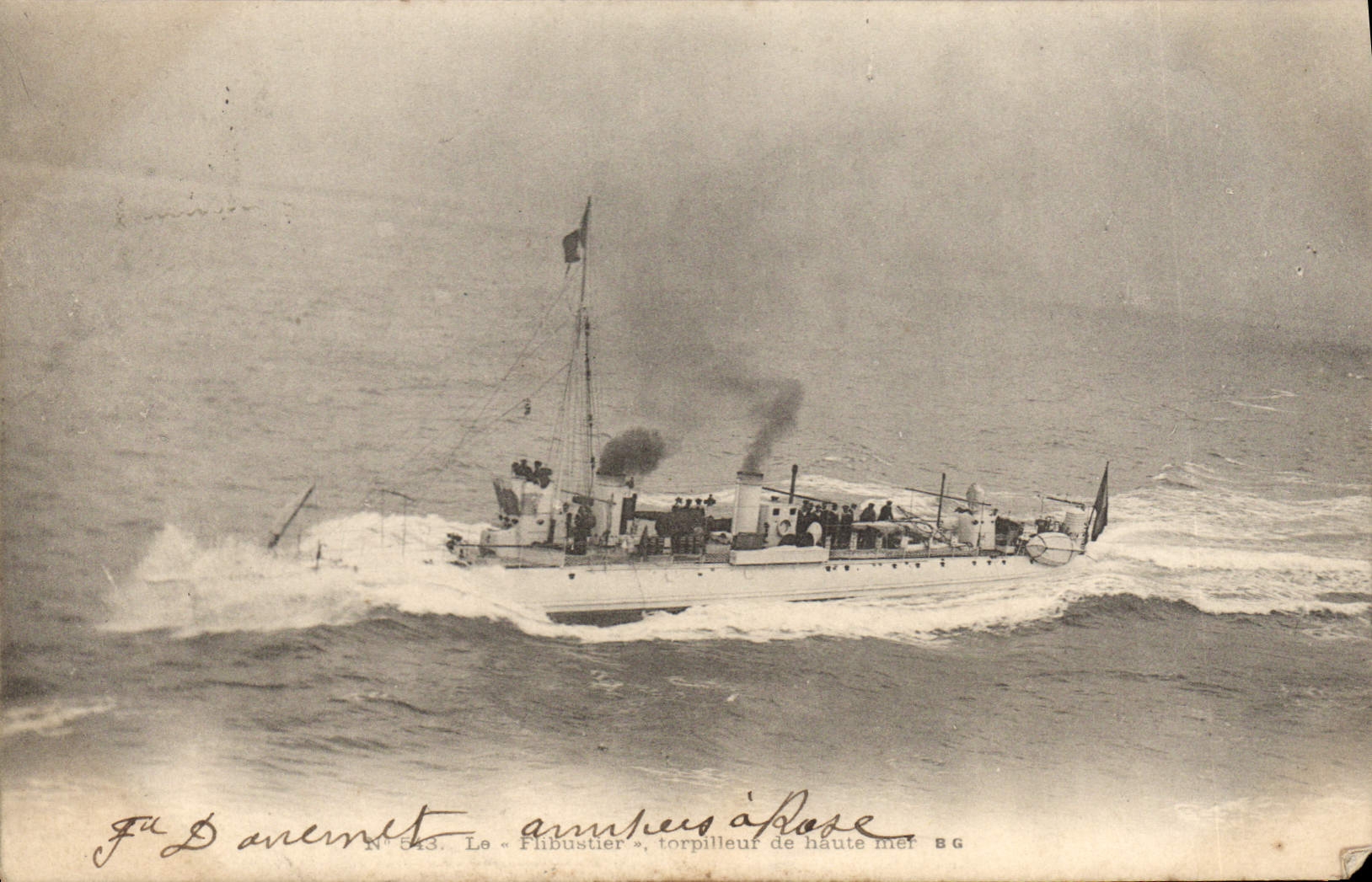 CPA Bateau de guerre La Flibustier Torpilleur de haute mer