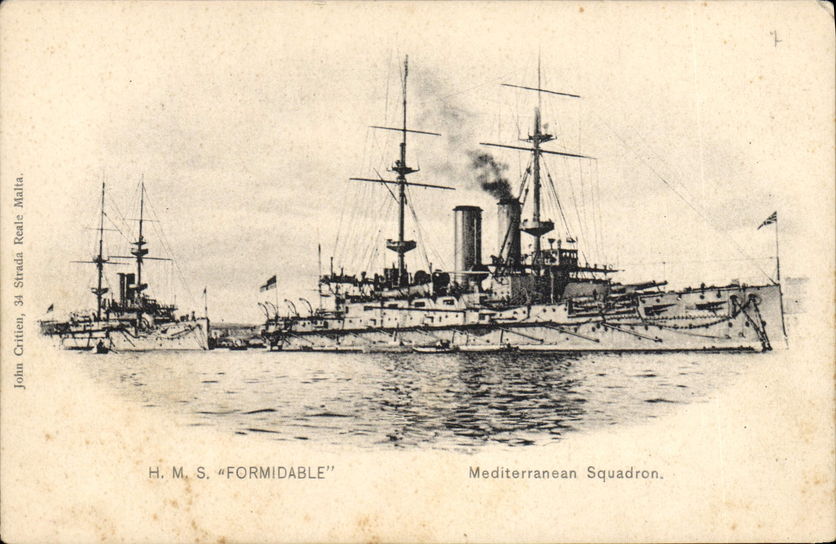 CPA Bateau de guerre HMS Formidable Mediterranean Squadron
