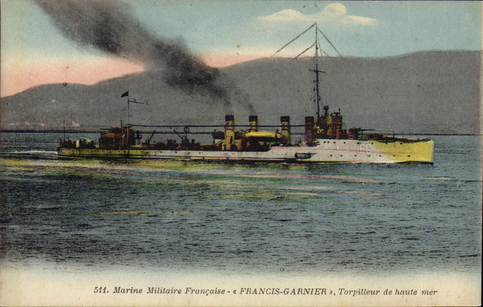 CPA Bateau de guerre Francis Garnier Torpilleur de haute mer